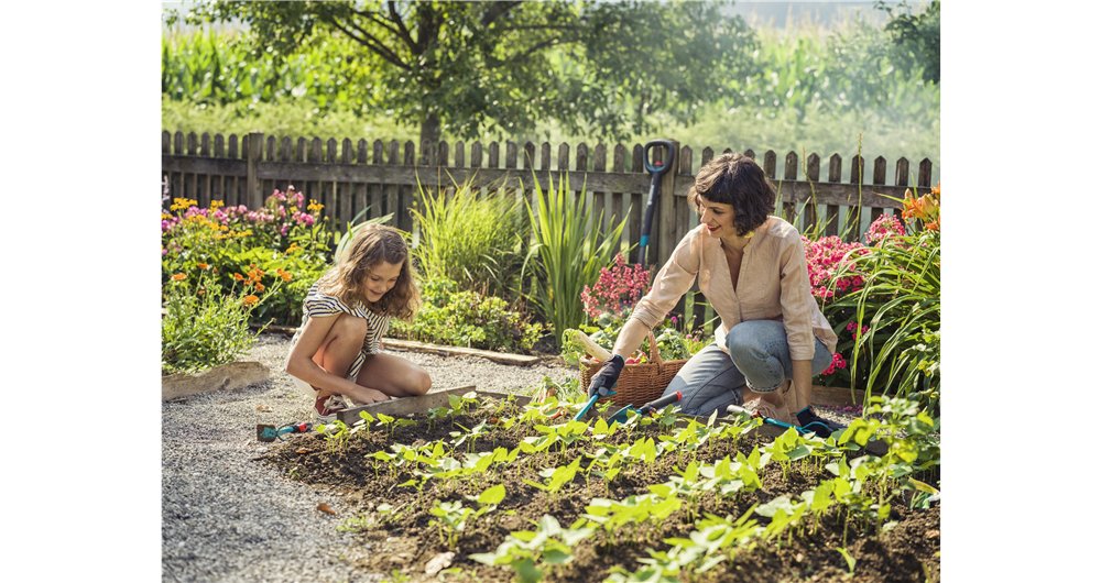 Gardena 8929-20 Paleta De Flores Combisystem , Turquesa / Negro, 8.5cm