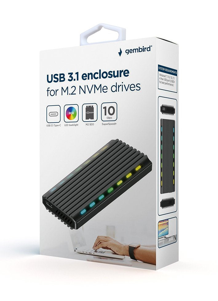 EAN 8716309122856 - Gembird EE2280-U3C-03 caja para disco duro externo Caja externa para unidad de estado sólido (SSD) Negro imagen 4