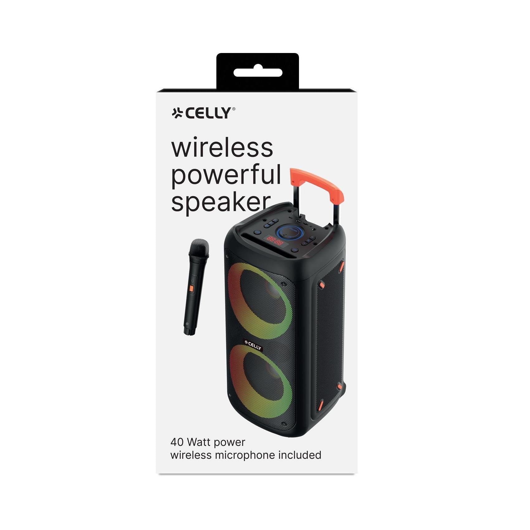 EAN 8021735218036 - Celly PARTYSPEAKERWLM altavoz portátil o de fiesta Altavoz para fiestas Negro 40 W imagen 7