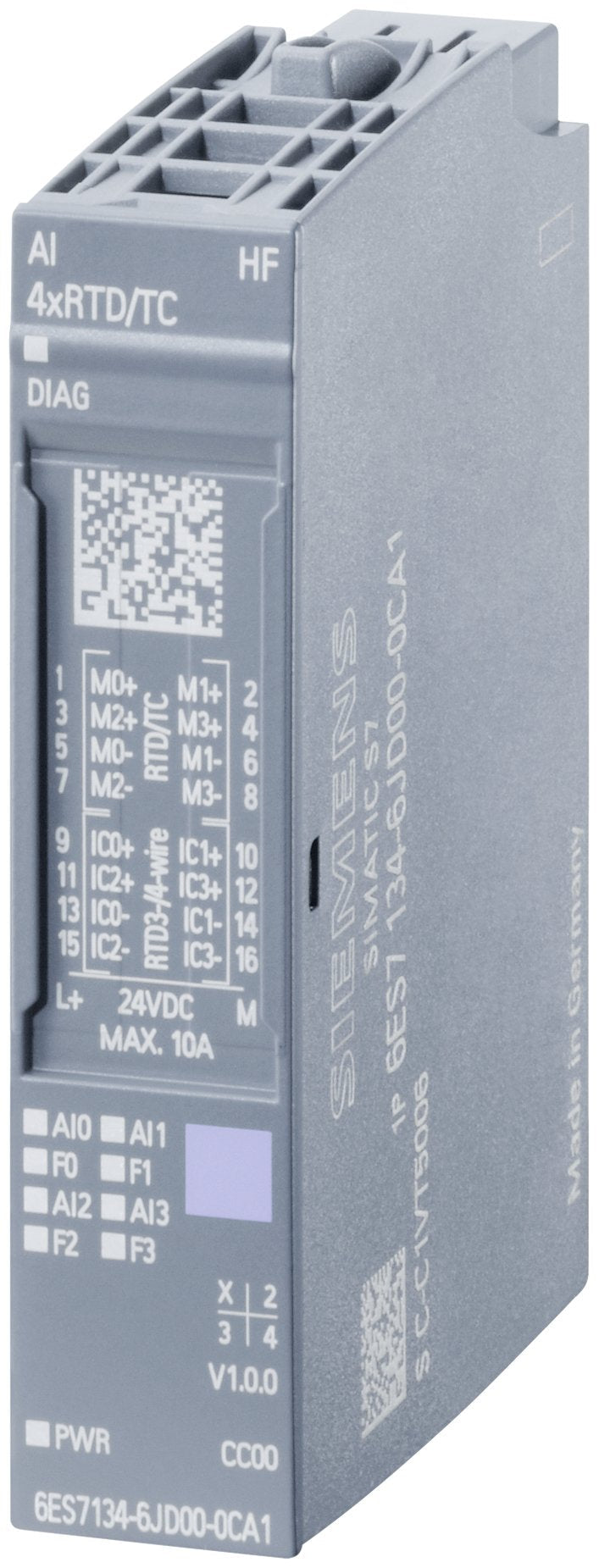 Siem Simatic Et 200sp 6es7134-6jd00-0ca1 Analoges Eingangsmodul, Ai 4xrtd Tc