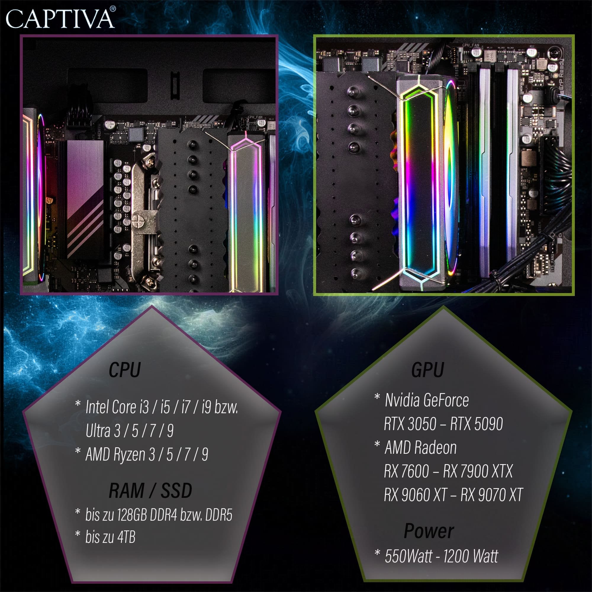 EAN 4046373898871 - CAPTIVA Highend Gaming R89-887 AMD Ryzen™ 7 7800X3D 64 GB DDR5-SDRAM 2 TB SSD NVIDIA GeForce RTX 5070 Win imagen 8