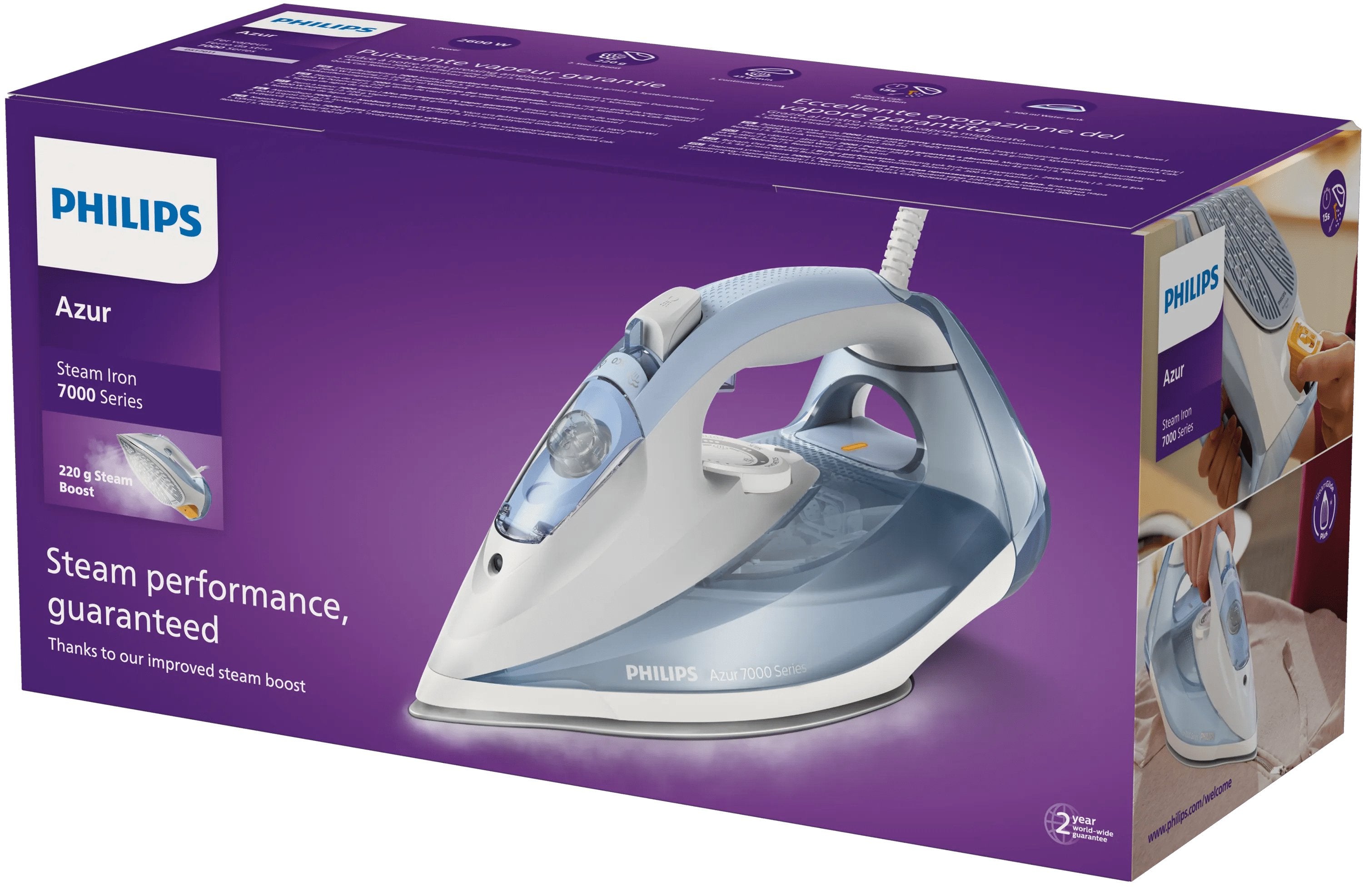 EAN 8720389015892 - Philips 7000 series DST7011/20 plancha Plancha a vapor Suela SteamGlide Plus 2600 W imagen 4