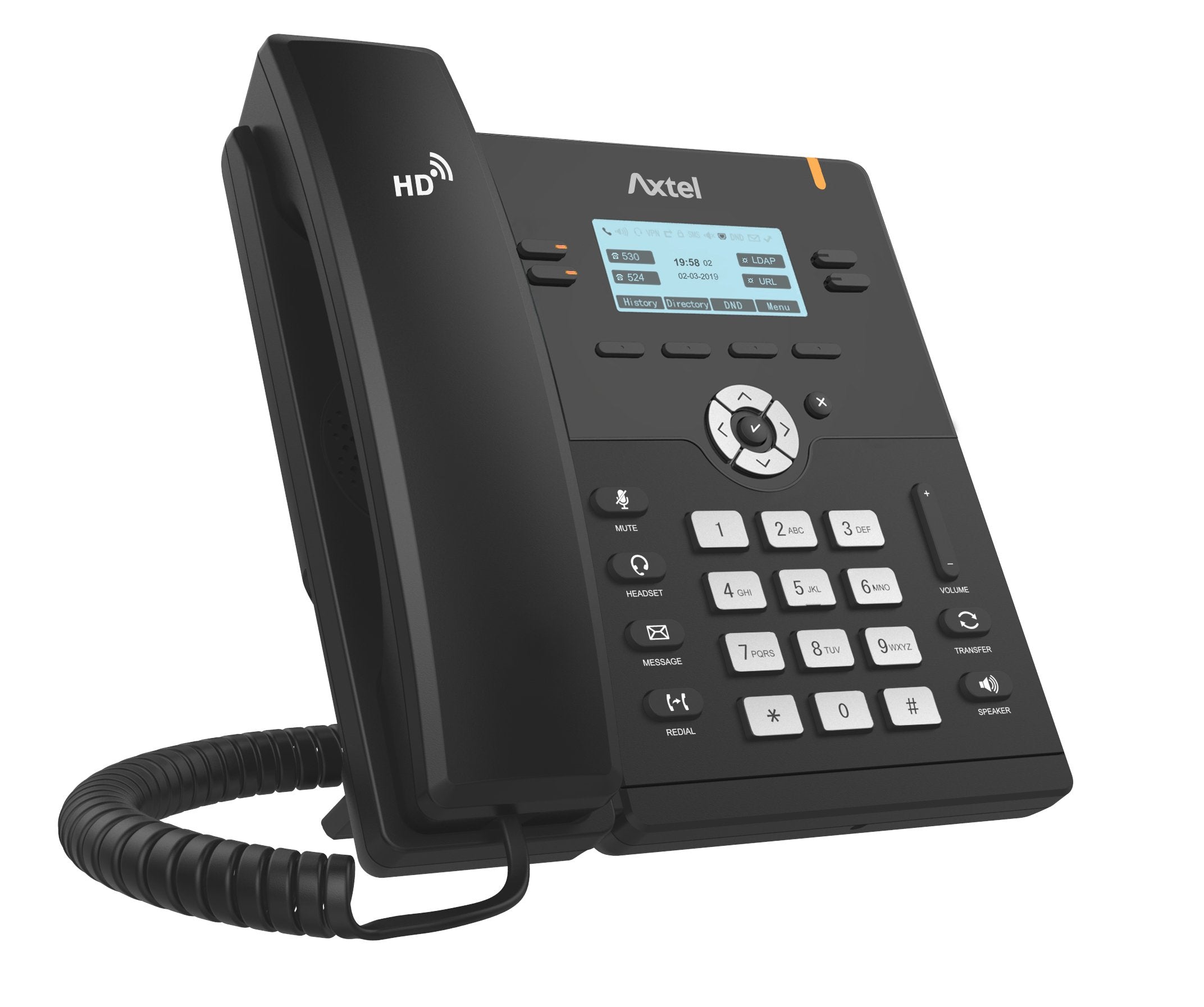 Telefono Axtel Ax-300g Fijo Ip - Poe - Hasta 4 Cuentas Sip - 1000 Entradas - Negro
