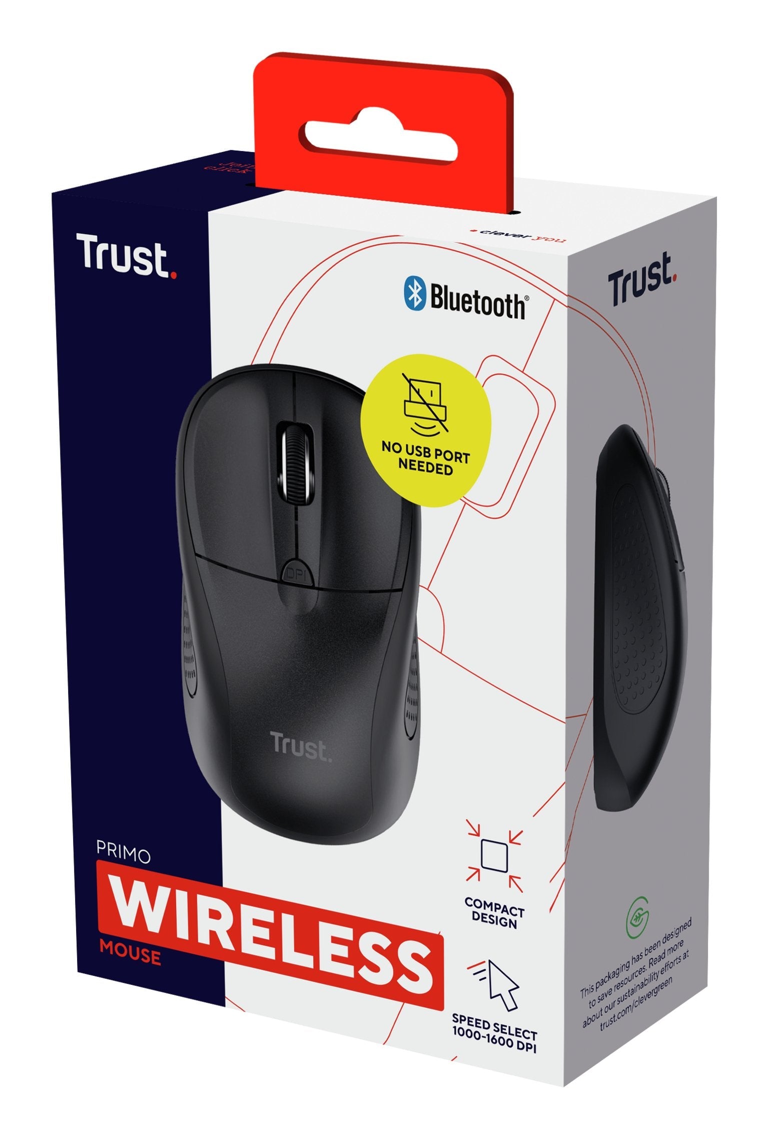 Ratón Inalámbrico Por Bluetooth Trust Primo Hasta 1600 Dpi