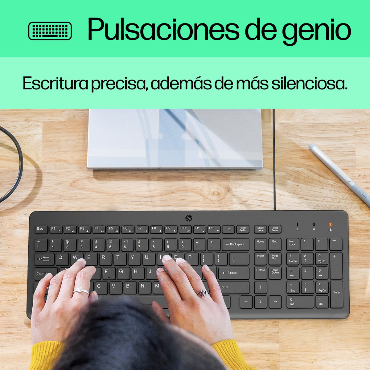EAN 0196786788345 - HP 150 Wired Mouse and Keyboard Combination teclado Ratón incluido Hogar / Oficina USB Negro imagen 4