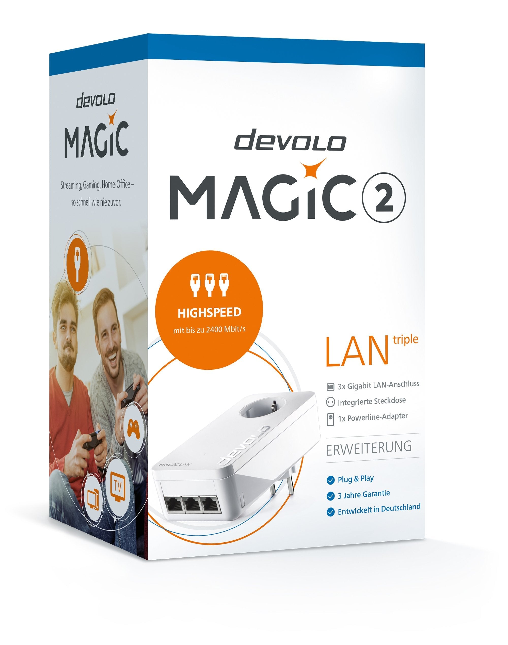 EAN 4250059685024 - Devolo Magic 2 LAN triple 2400 Mbit/s Ethernet Blanco 1 pieza(s) imagen 4