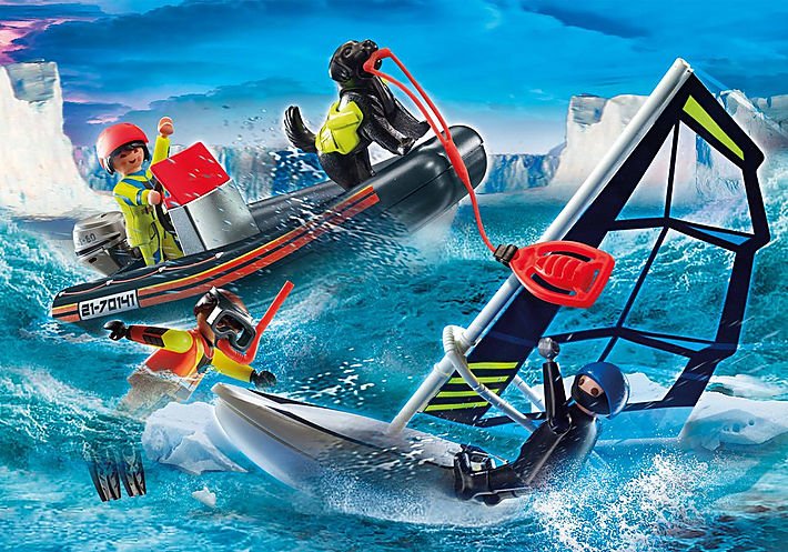 Playmobil 70141 City Action Socorro En El Mar: Rescate De Un Marinero Polar