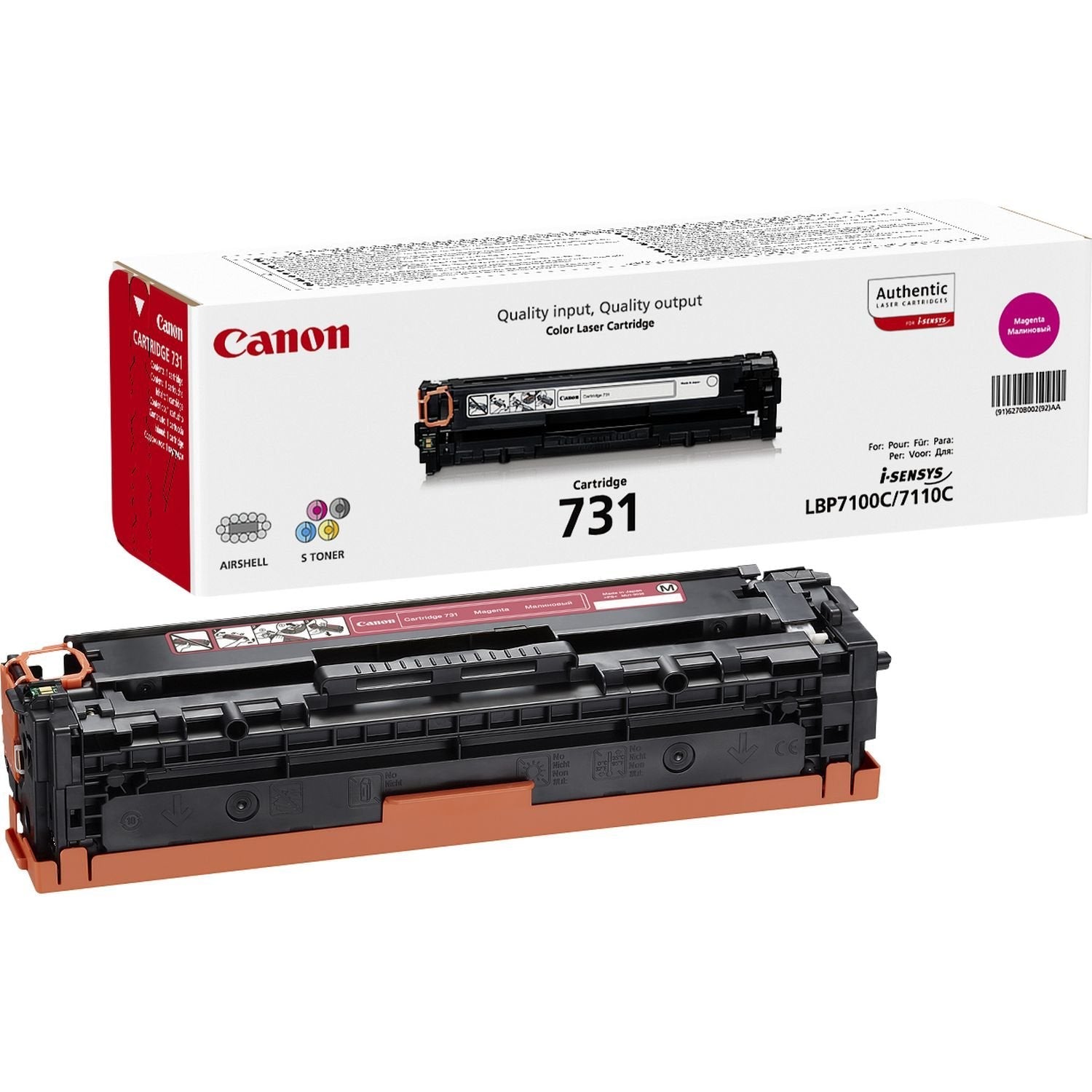 Toner Original Canon 731 M Magenta Para I-Sensys Lbp7100cn, Lbp7110cw, Mf623cn, Mf628cw, Mf8230cn, Mf8280cw