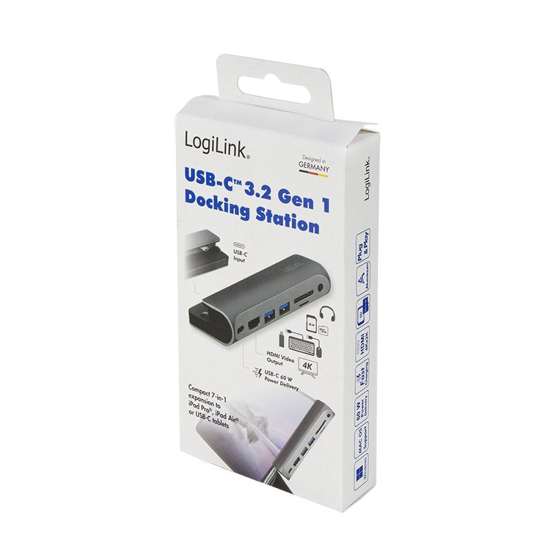 Usb 3.2 Gen1 Docking Station, 7-Port, Pd, For Ipad, Aluminum