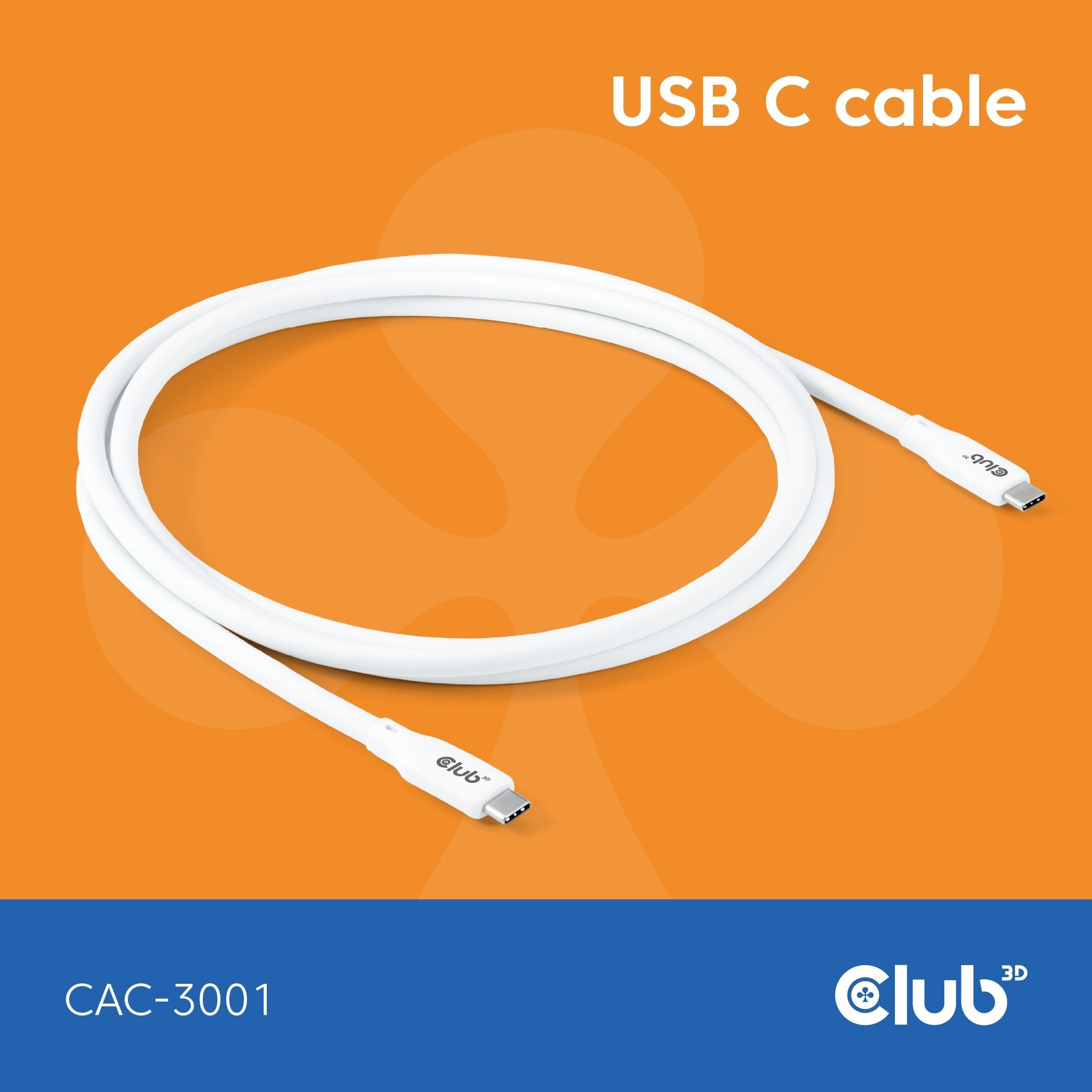 Cable Club3d Usb C Blanco