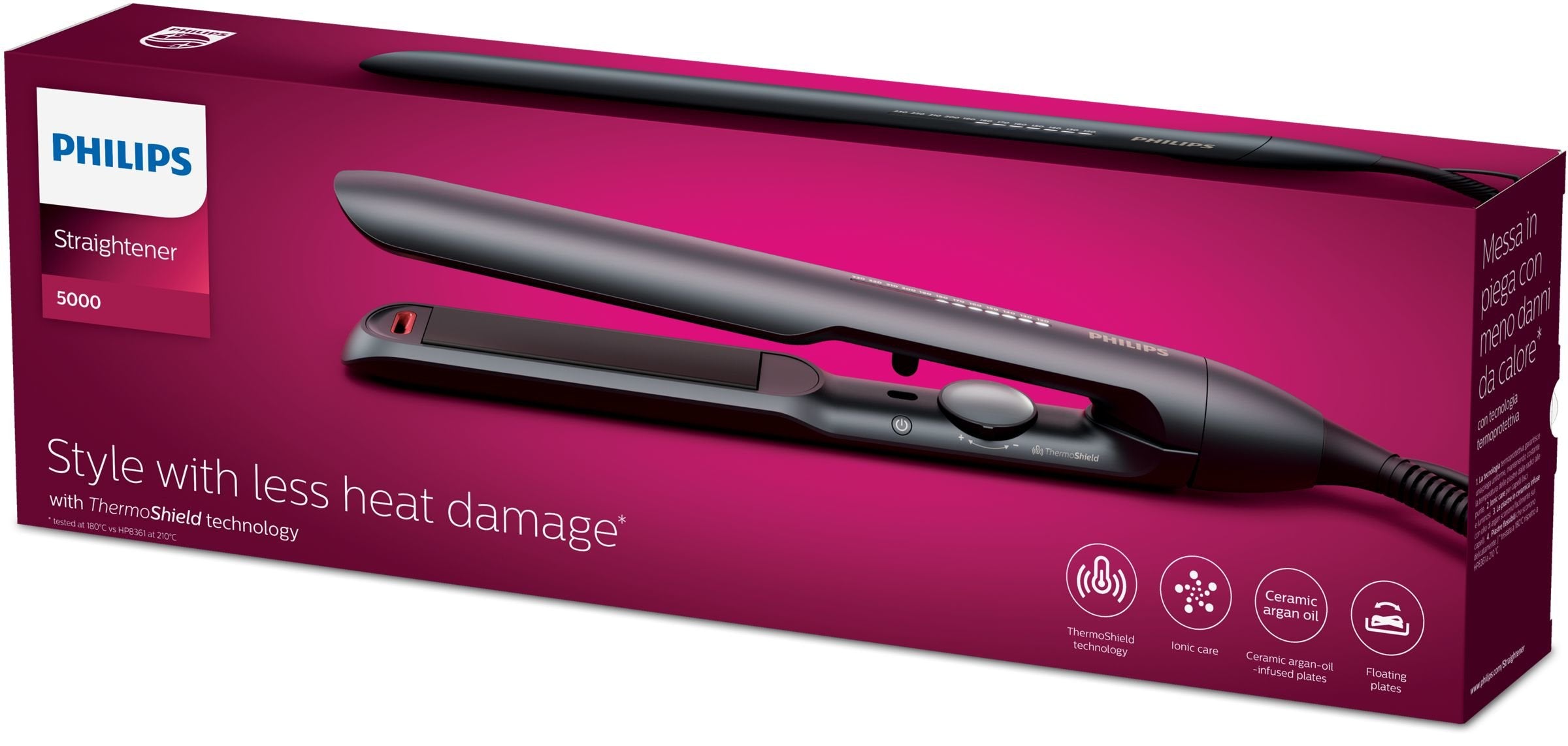 EAN 8710103974123 - Philips 5000 series BHS510/00 Utensilio de peinado Caliente Negro 1,8 m imagen 4