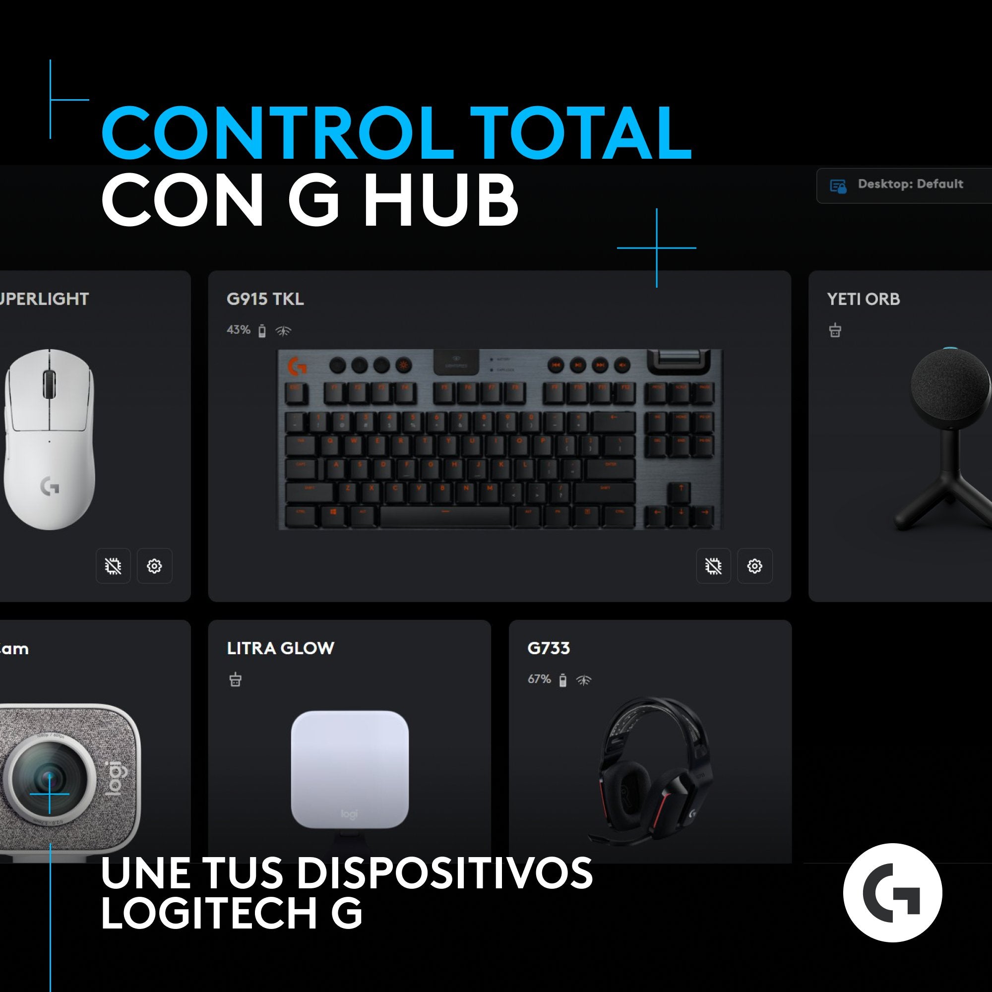 Micrófono Logitech G Yeti Orb Negro De Superficie Para Mesa
