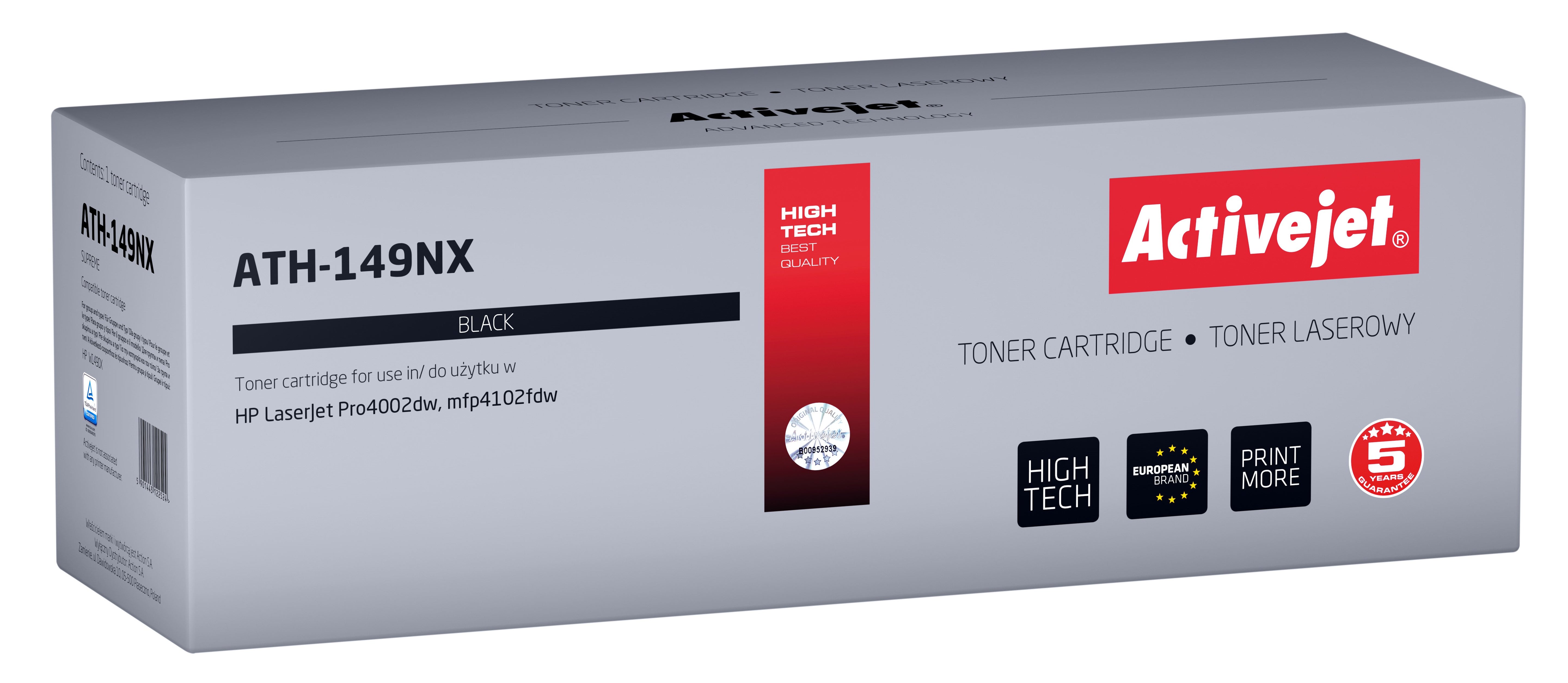 EAN 5901443122524 - Activejet ATH-149NX cartucho de tóner 1 pieza(s) Compatible imagen 1