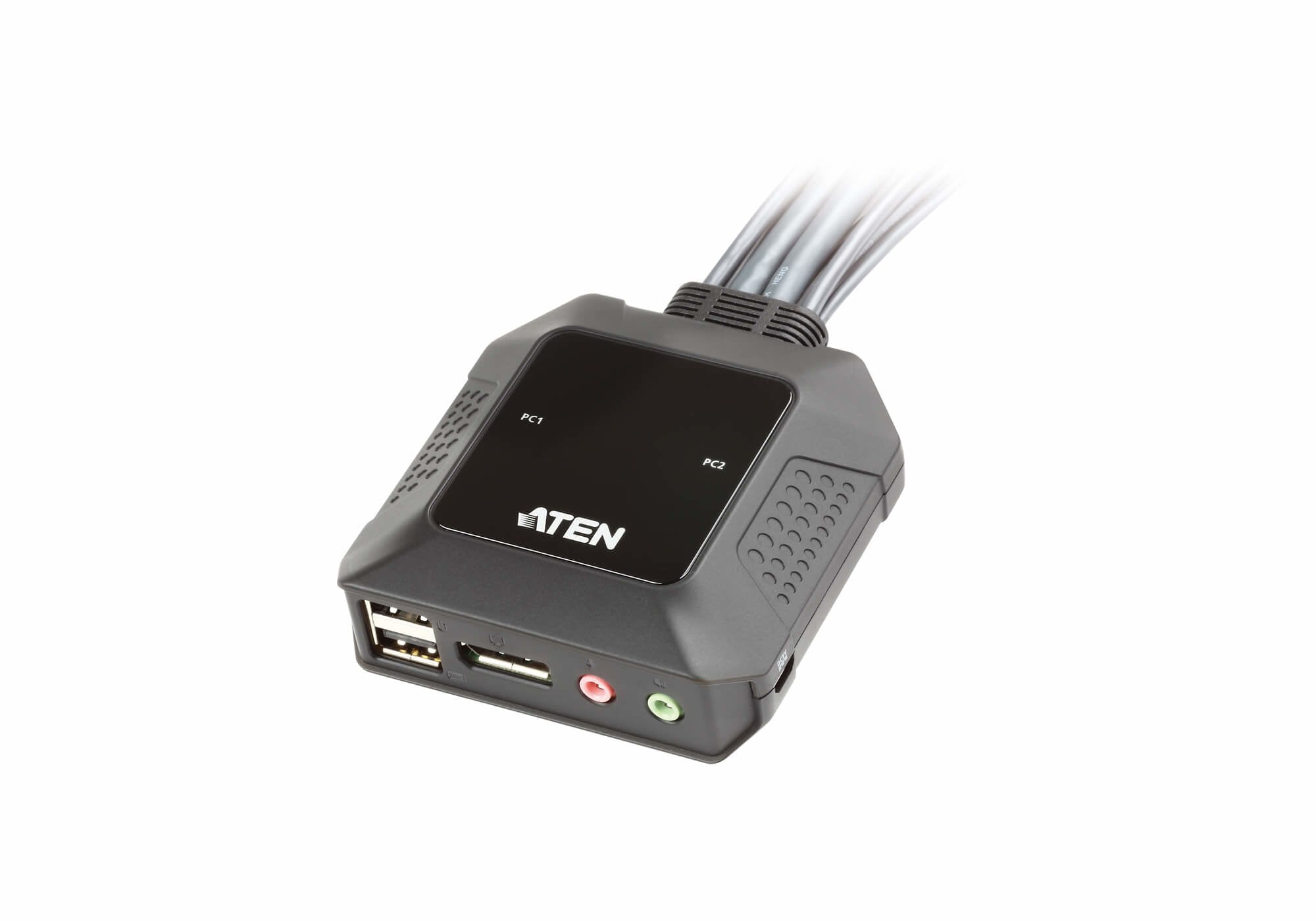 Switch Kvm Con Cable Displayport Usb De 2 Puertos Aten Cs22dp Con Selector De Puerto Remoto