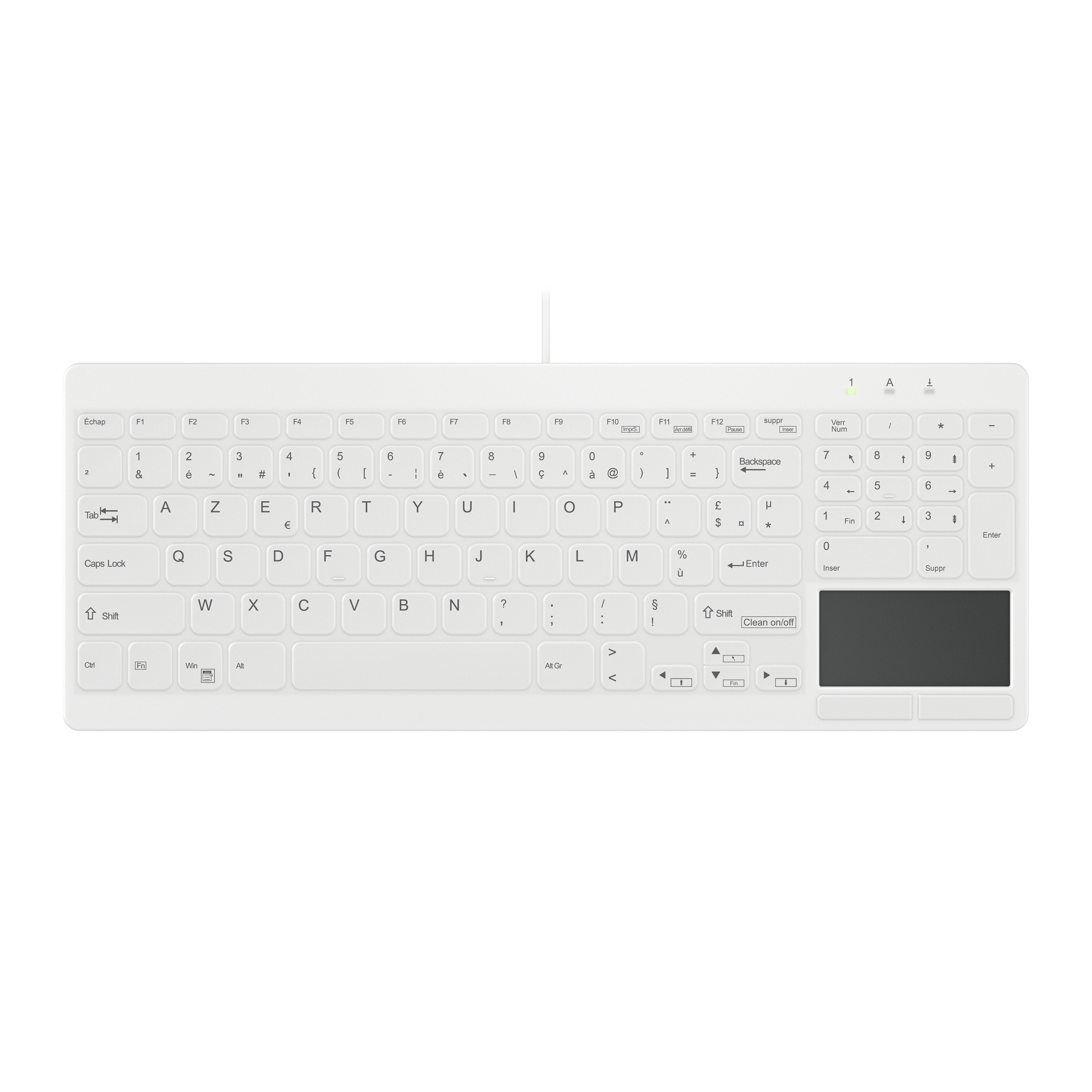 EAN 7061119932685 - Contour Design Active Key AK-C7412 teclado Médico USB Francés Blanco imagen 1