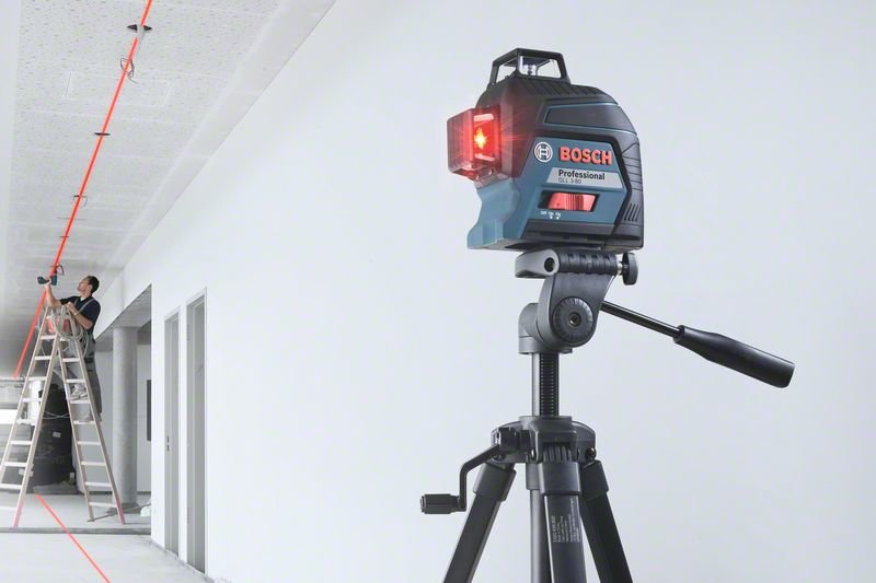 Bosch Professional Láser De Líneas Gll 3-80 Professional, Láser De Líneas Cruzadas Azul/Negro, Estuche, Líneas Láser Rojas 0601063s00