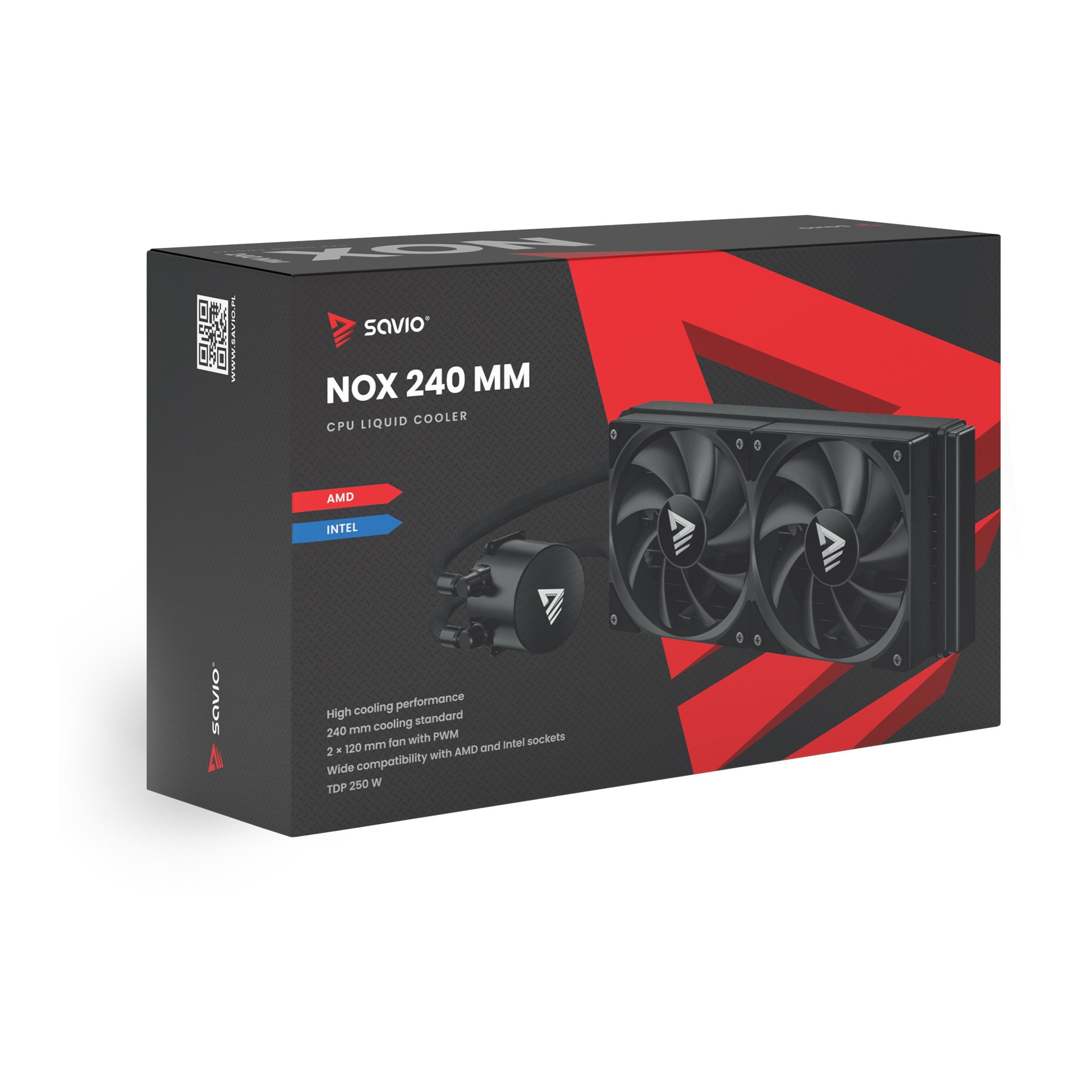 EAN 5901986049852 - Savio NOX 240 mm Procesador Kit de refrigeración líquida 12 cm Negro 1 pieza(s) imagen 20
