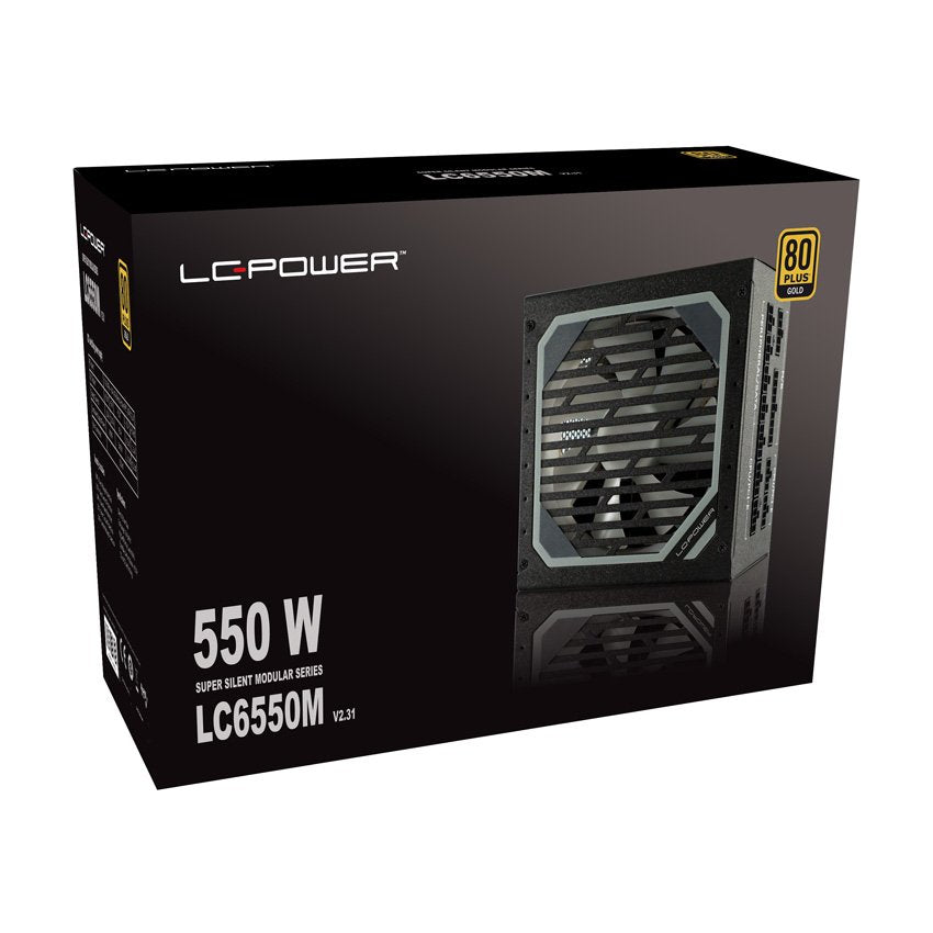 Lc-Power Lc6550m V2.31, Fuente De Alimentación Atx Serie Modular Super Silenciosa, 550w, 80 Plus Gold