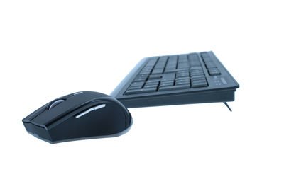 Mediarange Funk-Teclado Und Raton Set Qwert Uk Negro Gra