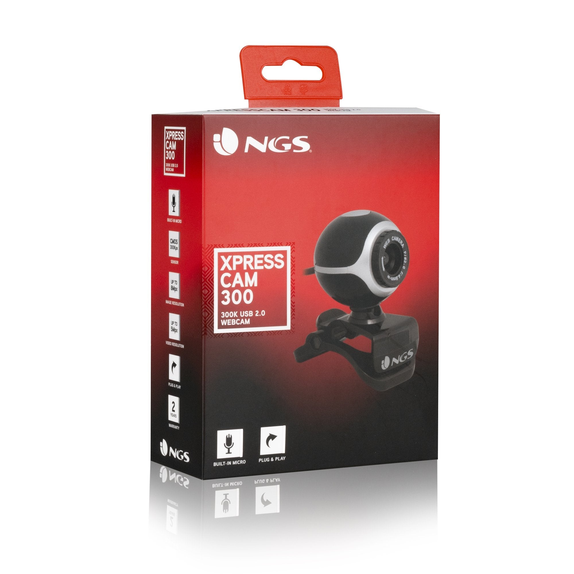 EAN 8436001305790 - NGS Xpresscam300 cámara web 8 MP 1920 x 1080 Pixeles USB 2.0 Negro, Plata imagen 4
