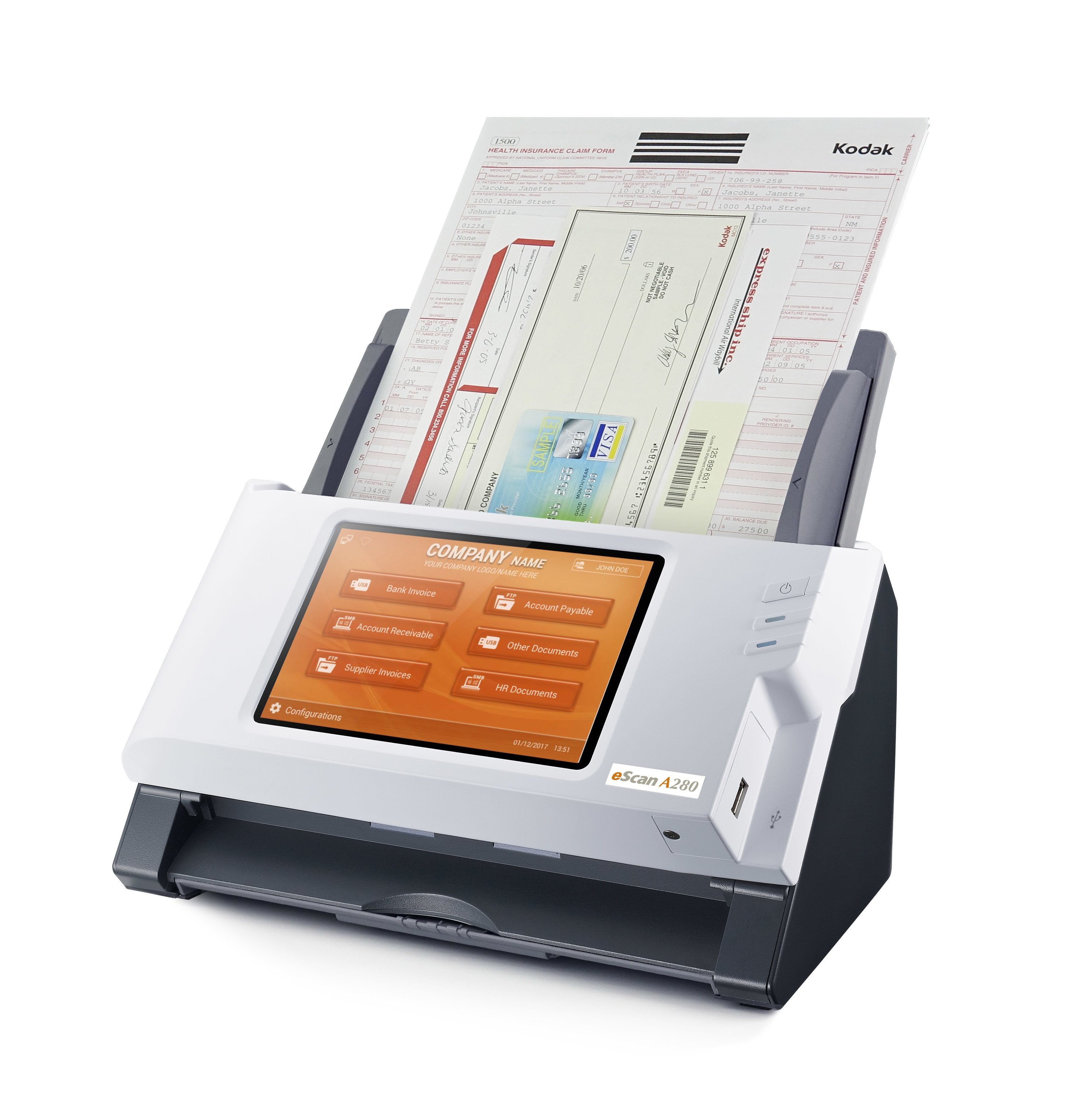 EAN 4042485638824 - Plustek eScan A280 Enterprise Escáner con alimentador automático de documentos (ADF) 600 x 600 DPI A4 Neg imagen 7