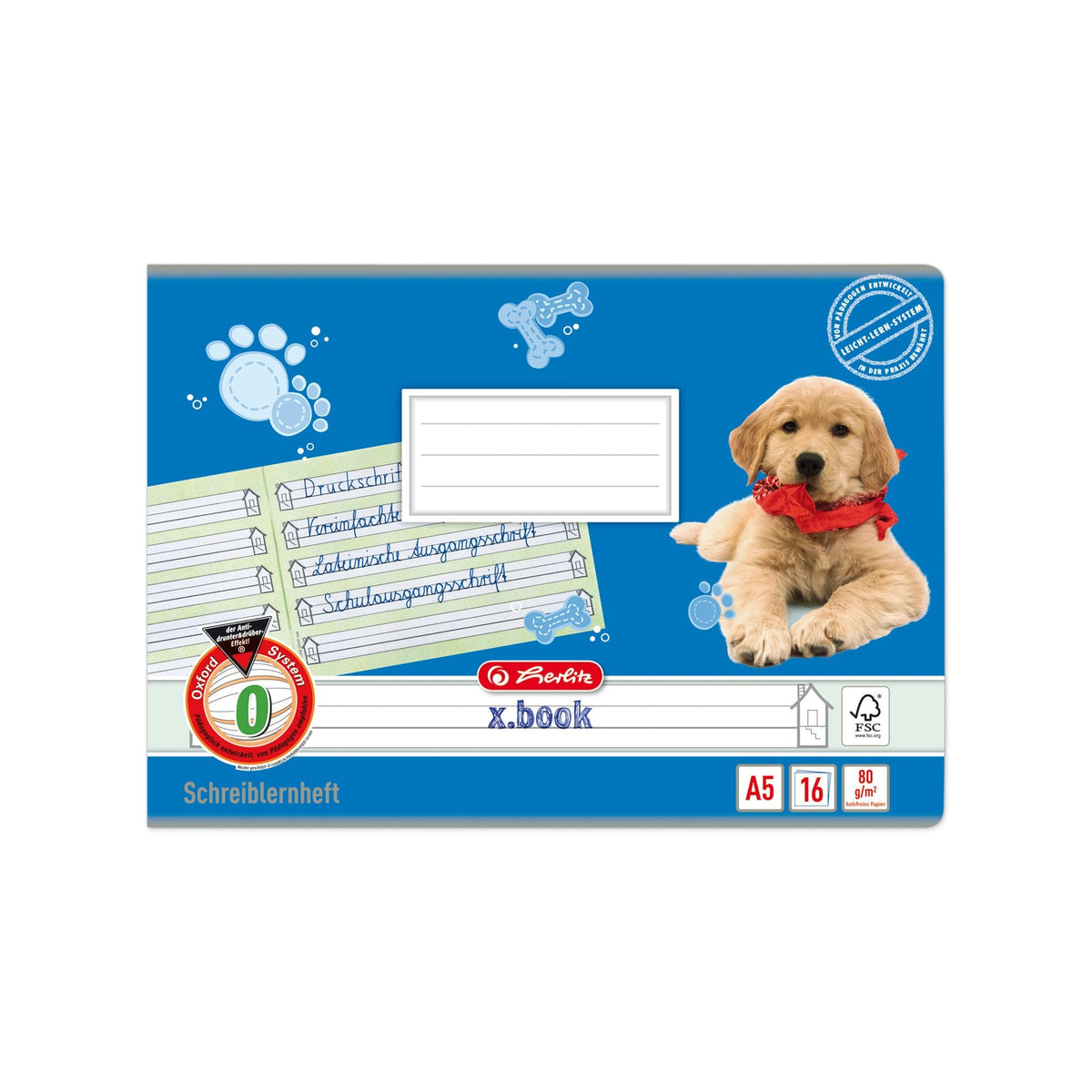 Herlitz Schreibheft A5 Quer 16 Bl. Lineatur 0