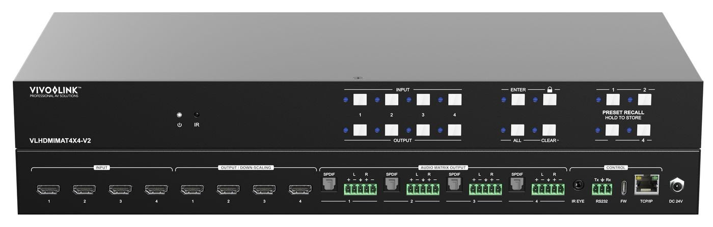 EAN 5715328167407 - Vivolink HDMI 2.0 4x4, Matrix Fast switcher w/GUI and RS232 control imagen 3