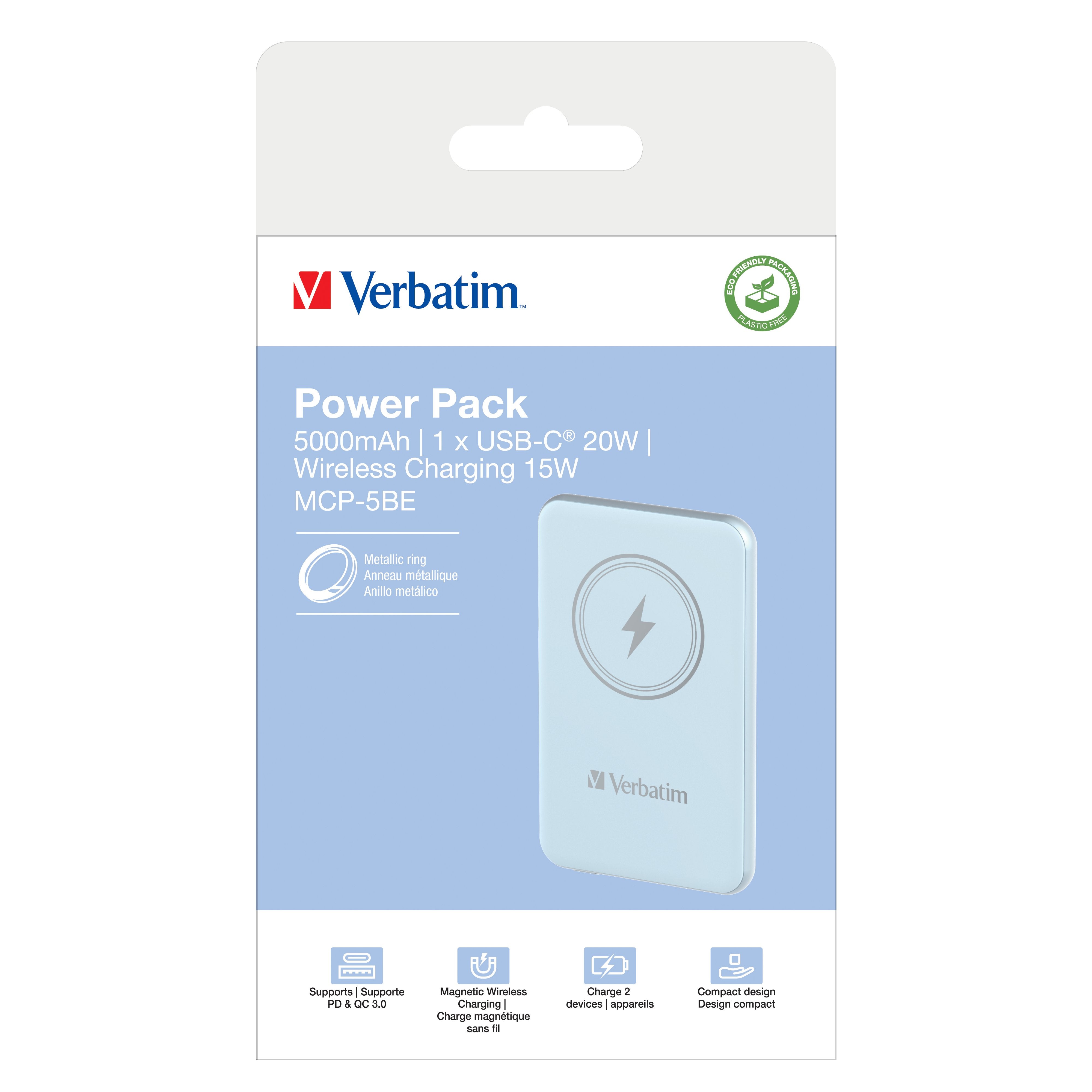 Verbatim Charge ´N´ Go Magnetic Powerbank 5000 Mah Aal