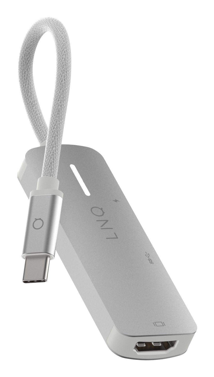 Adaptador 3 Puertos Usb-C Gris Linq Usb-C/ 1xusb3.2, 1xhdmi, 1xusb-C Pd Hasta 140w