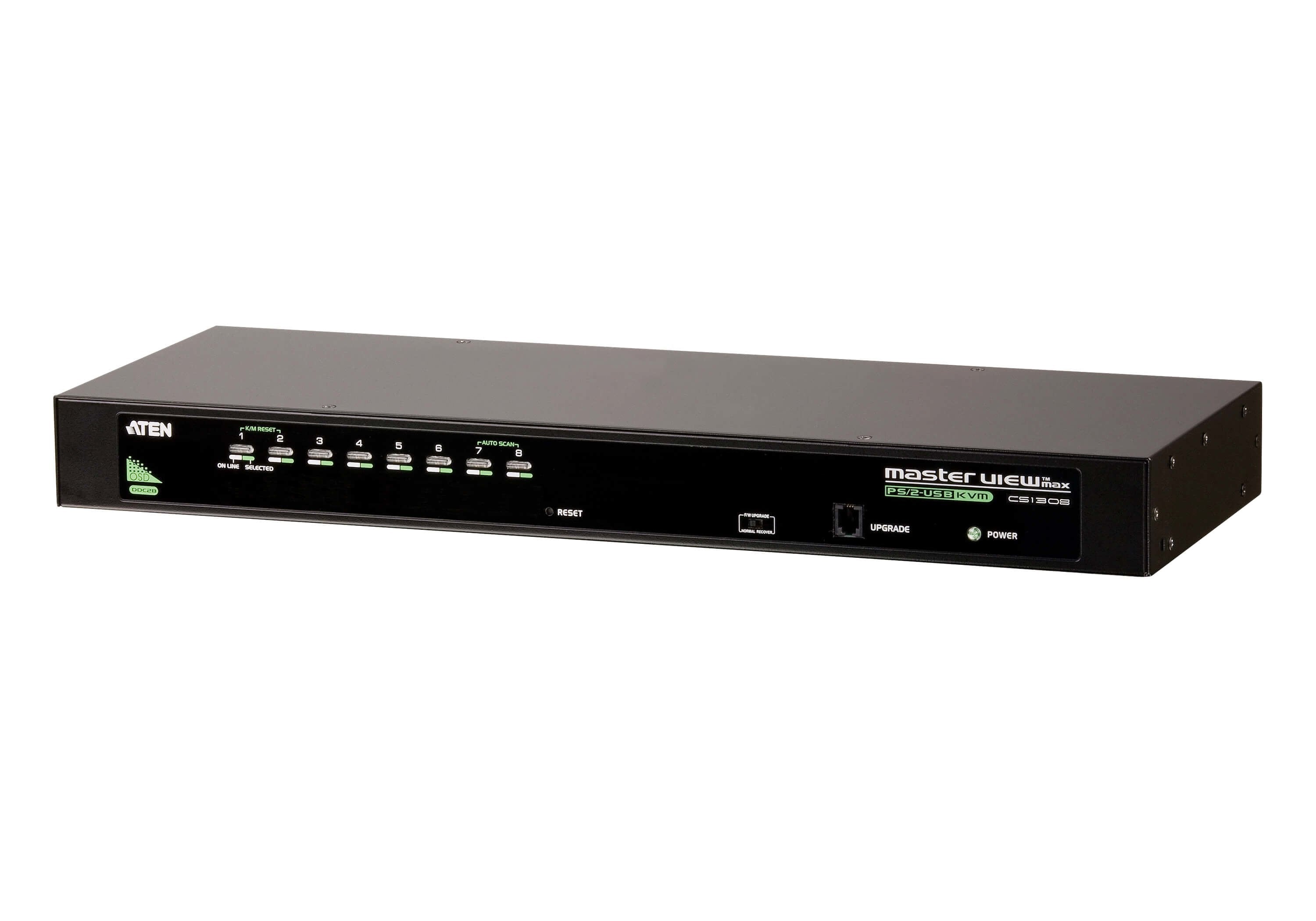 Switch Kvm, 8 Puertos, Aten Cs1308, Ps/2, Usb, 48,26cm (19") 1u