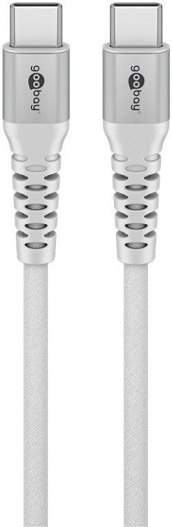 Cable Goobay Usb-C (St-St) 0,5m Verbindungscable Textilmantel Blanco