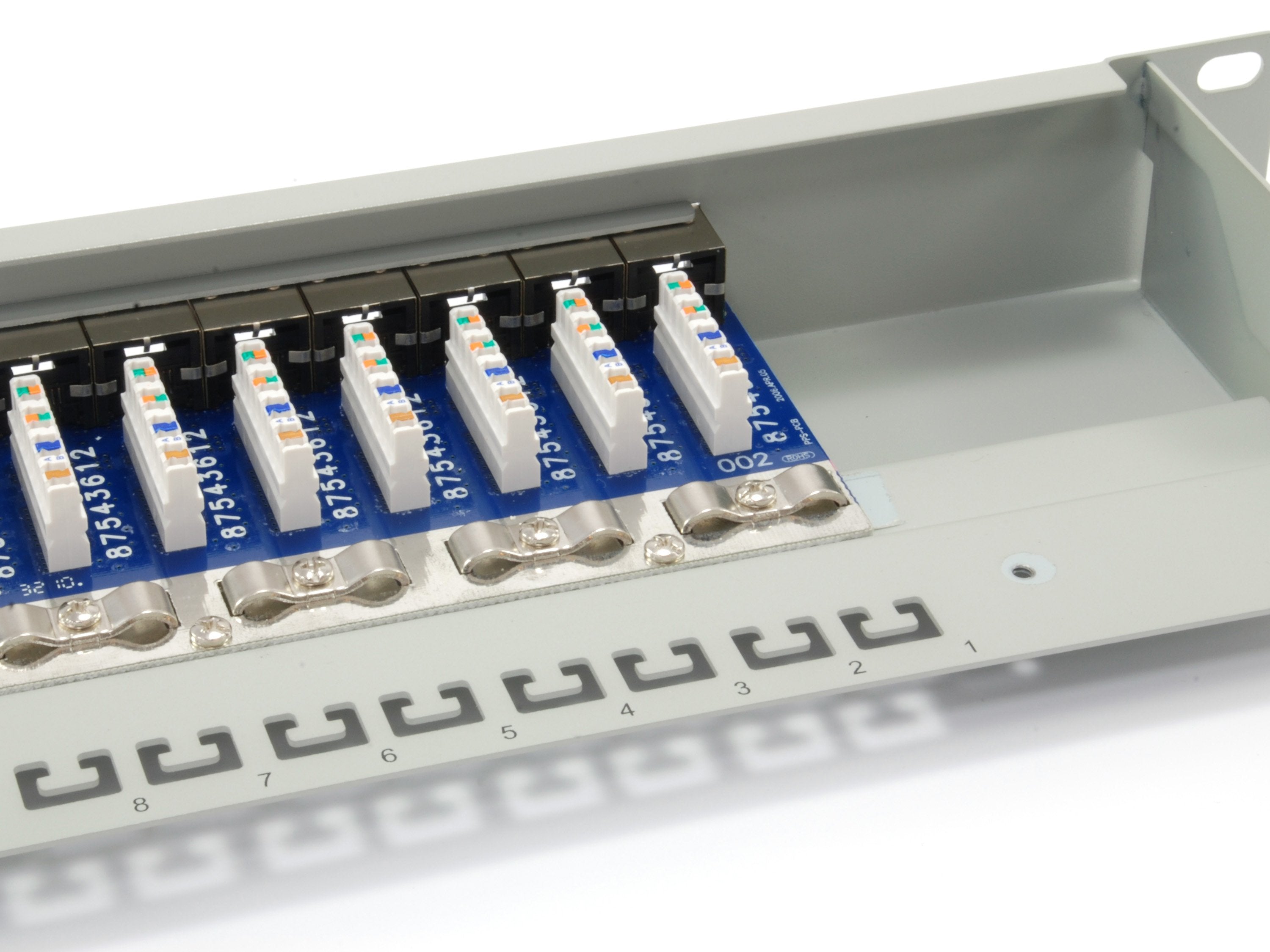 Equip Patch Panel 16 Puertos Categoria 6 Apantallado Gris Claro