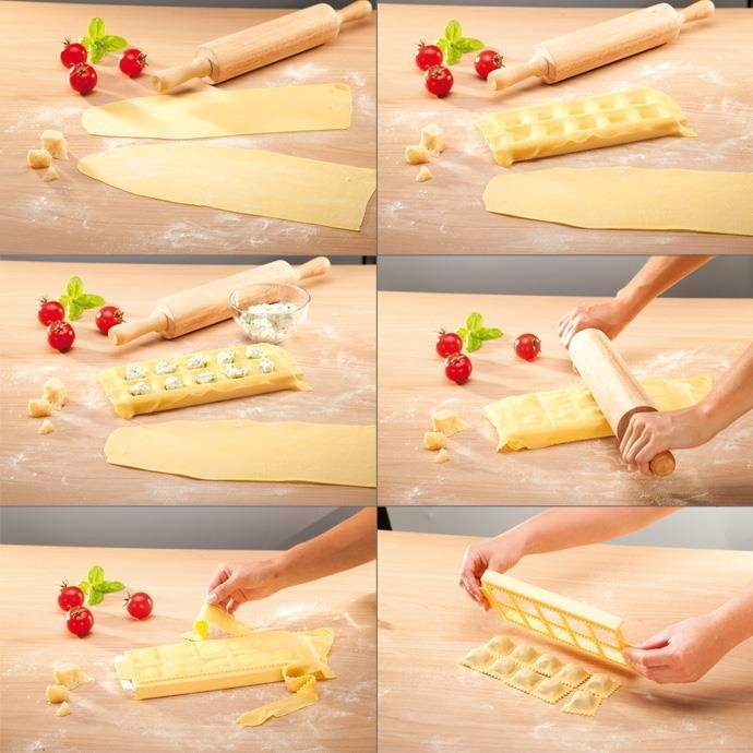 Molde Para 10 Ravioli Cuadrado Delicia
