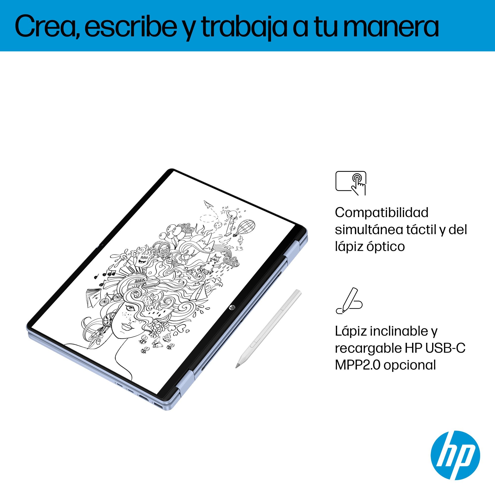 EAN 199896062473 - HP OmniBook 5 Flip 2-in-1 Laptop 14-fp0055ns Intel Core 5 120U 35,6 cm (14") Pantalla táctil 2K 16 GB LPDD imagen 8