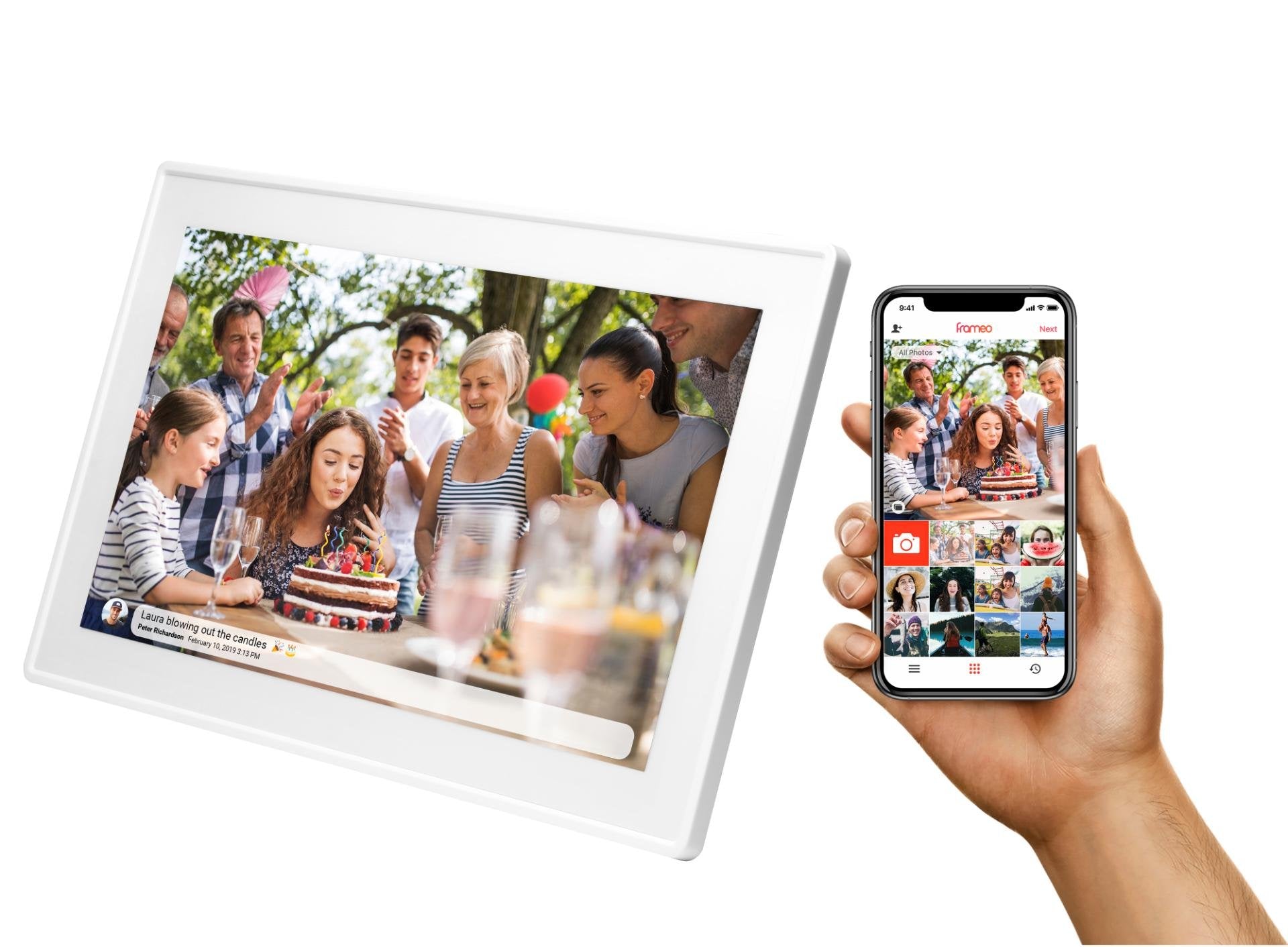 Marco Fotográfico Denver Pff-1515w Digital Blanco 39,6 Cm (15.6") Pantalla Táctil Wifi