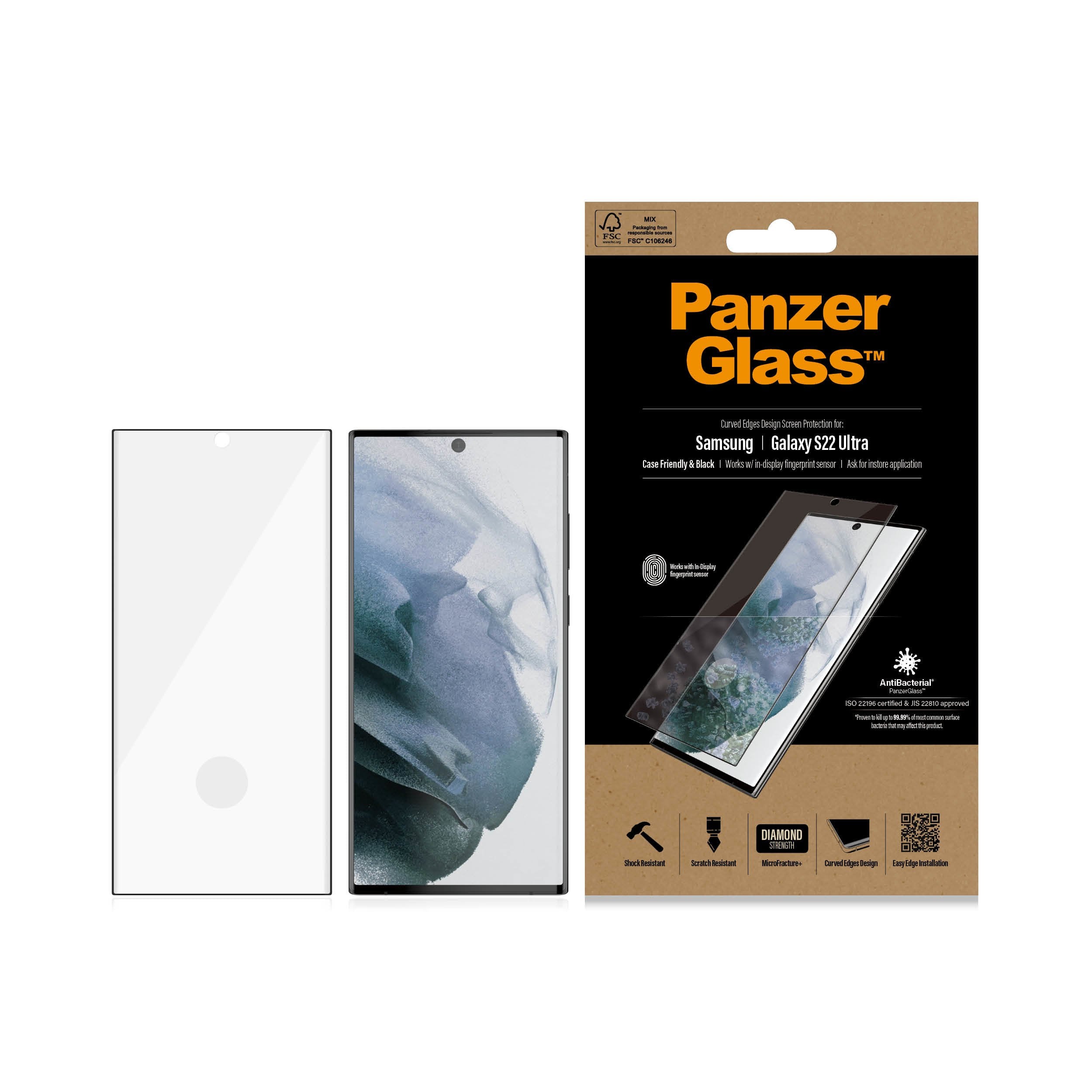 EAN 5711724072956 - PanzerGlass ® UltraForce1 Samsung Galaxy S22 Ultra 5G | Screen Protector Protector de pantalla 1 pieza(s) imagen 3