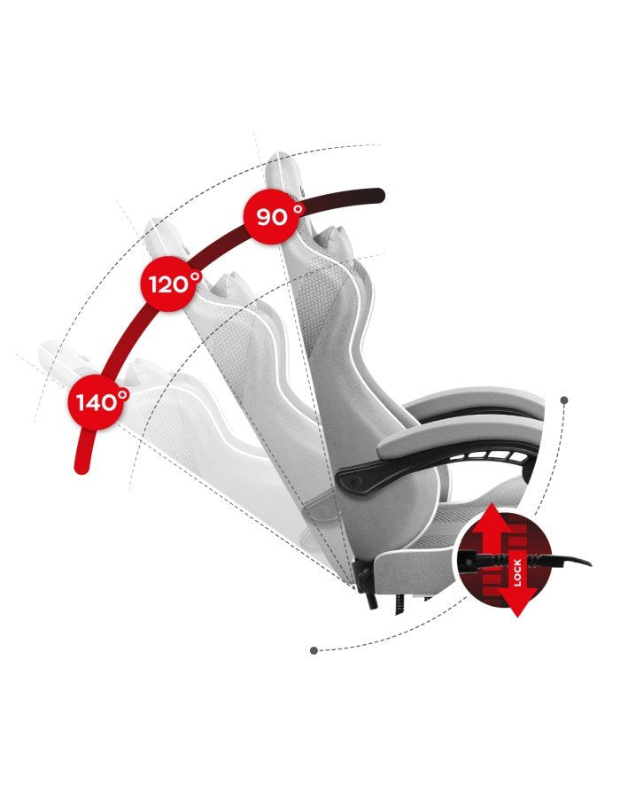 EAN 5903796011371 - Huzaro FORCE 4.7 Silla para videojuegos de PC Asiento (de seguridad) de butaca Gris imagen 11