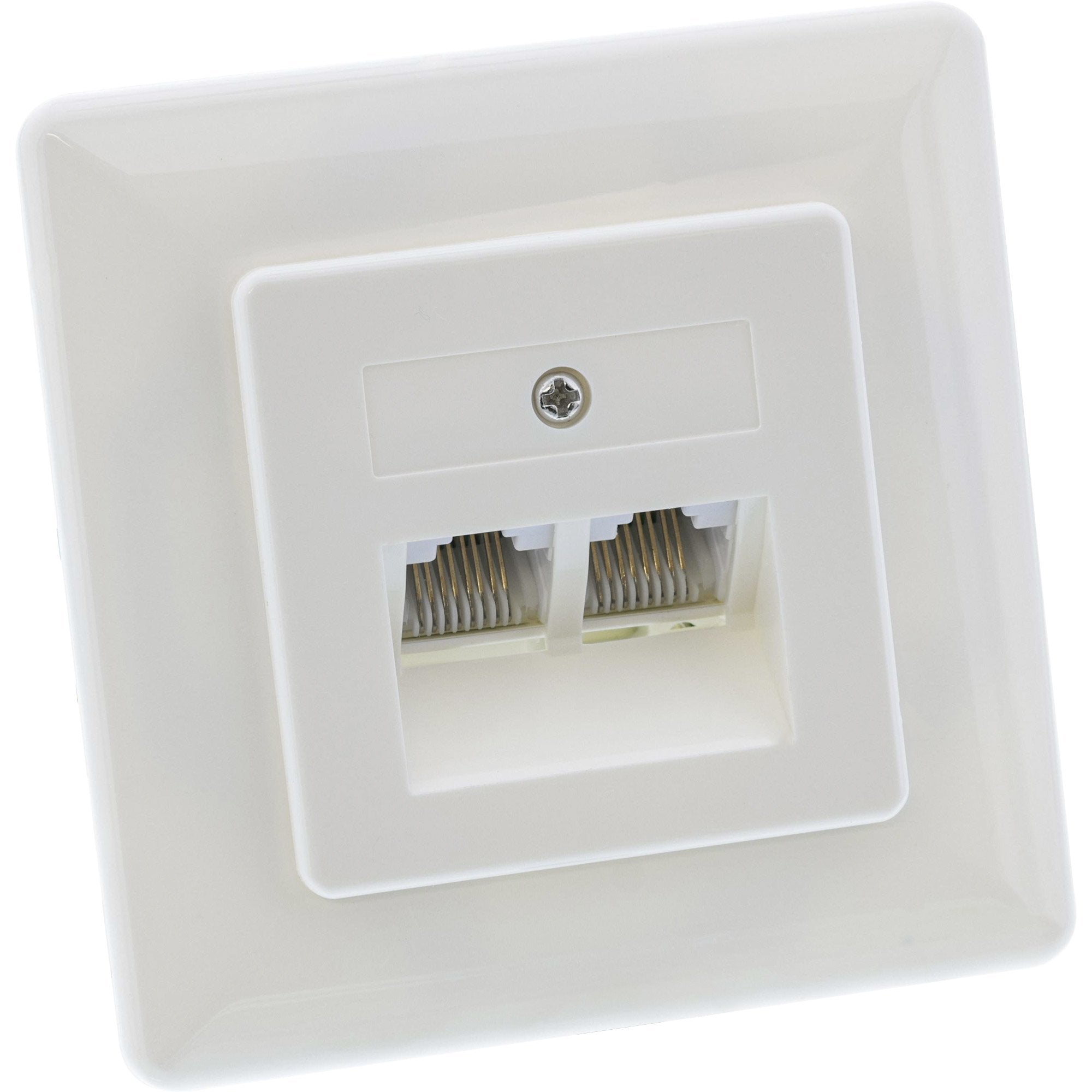 Placa De Pared Inline Isdn 2x Rj45 Hembra 2x 8 Puertos