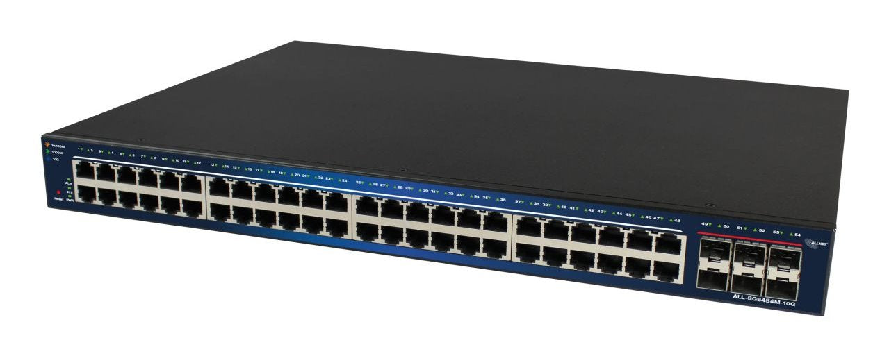 Allnet Switch Smart Managed Layer2 54 Port &Hll 48x Port 1 Gbe &Hll 6x Sfp+ &Hll 19\"&Hll All-Sg8454m-10g