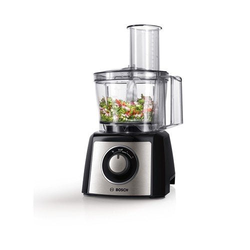 Procesador De Alimentos Bosch Mcm3401m, Potencia 800 W, Cuenco De 2,3 L, 2 Ajustes De Velocidad, Acero Inoxidable Negro