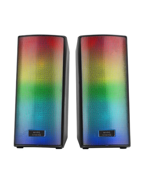 Altavoces Bluetooth Msrgb2 Negro Mars Gaming Iluminación Rgb Full Mesh/ 15w/ Dsp/ Control De Volumen/ Conexión Jack 3.5mm, Bt 5.3