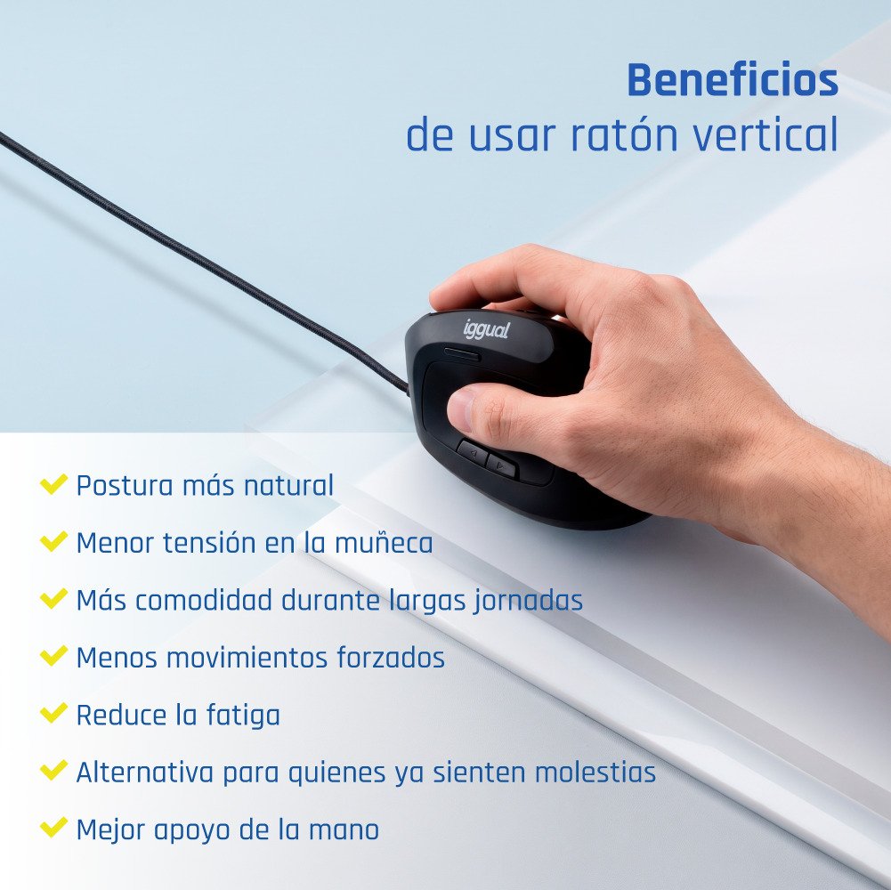EAN 8435364318386 - iggual IGG318386 ratón Oficina Mano derecha USB tipo A Óptico 2400 DPI imagen 5