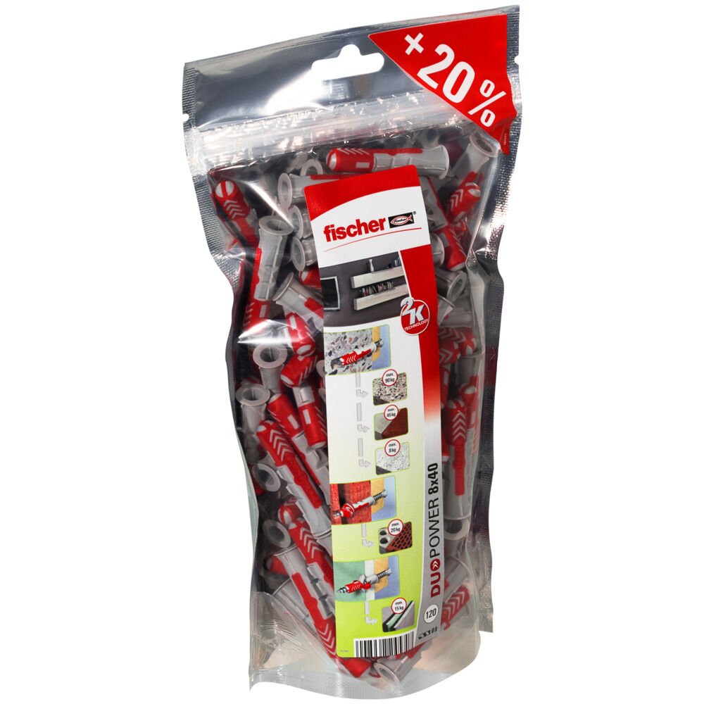 EAN 4048962245707 - Fischer DuoPower 120 pieza(s) Enchufe de pared 30 mm imagen 1