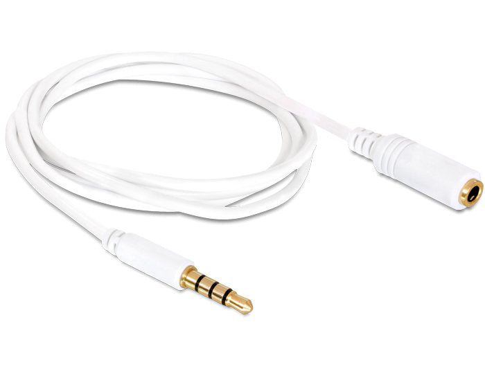 Delock Verlängerungscable Audio Klinke 3,5 Mm Stecker Buchse 4 Pin 0,5 M