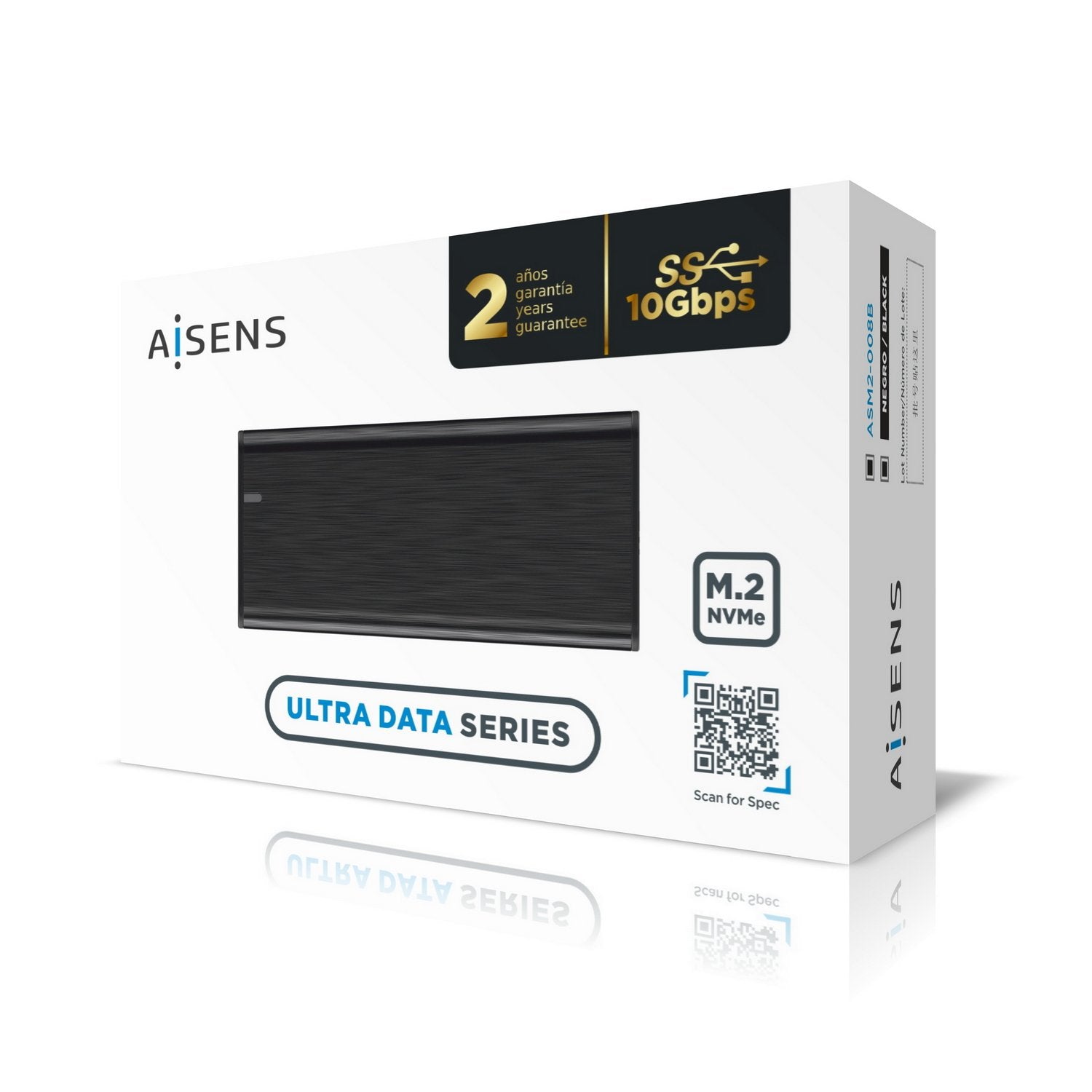 Aisens Caja Externa Para Disco Duro Ssd M.2 Usb 3.1 Gen2/ Sin Tornillos Asm2-008b