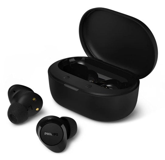 Auriculares Bluetooth Philips Tat1300bk Con Estuche De Carga Autonomía 6h Negros