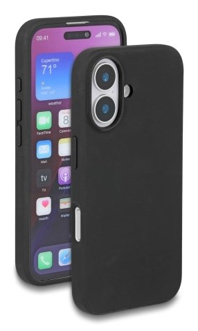 Schutzhülle Für Iphone 16 Kompatibel Mit Magsafe Aus Soft-Touch Silikon Schwarz