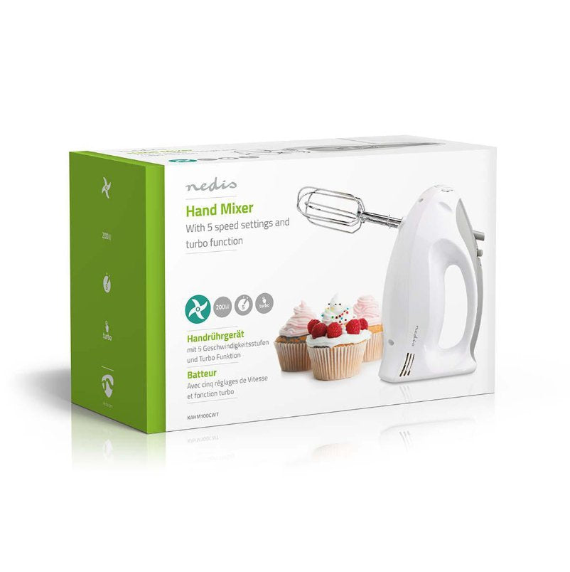 EAN 5412810330218 - Nedis KAHM100CWT batidora Batidora de mano 200 W Gris, Blanco imagen 14