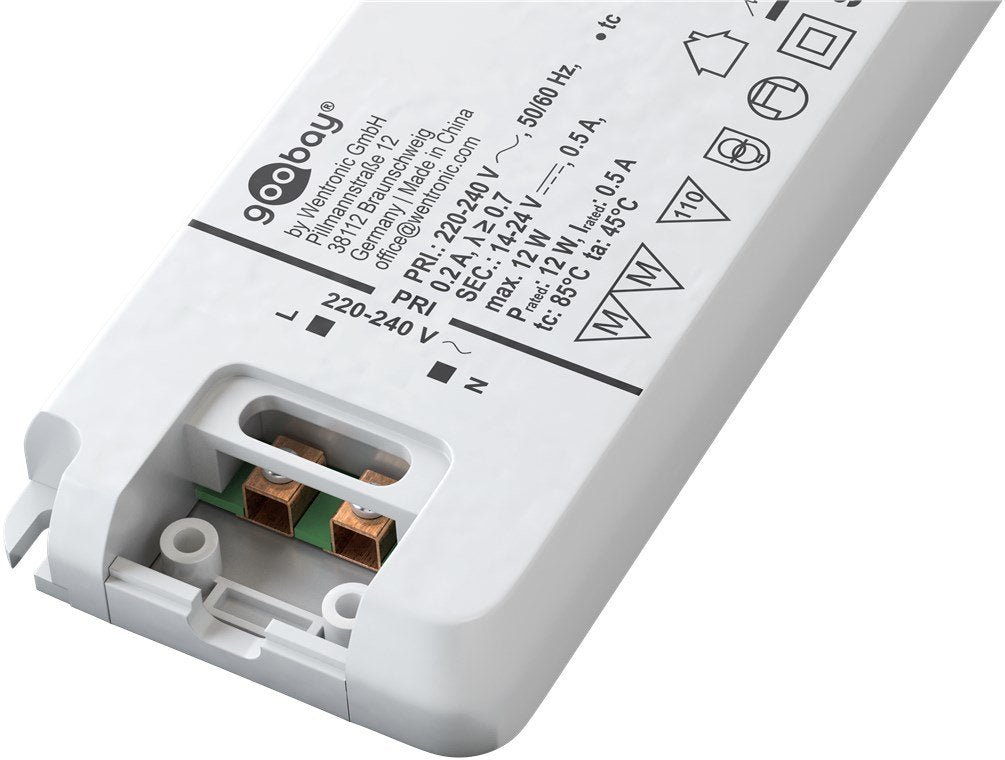 Transformador Led De Corriente Constante De 500 Ma Y 12 W
, 12-24v Cc