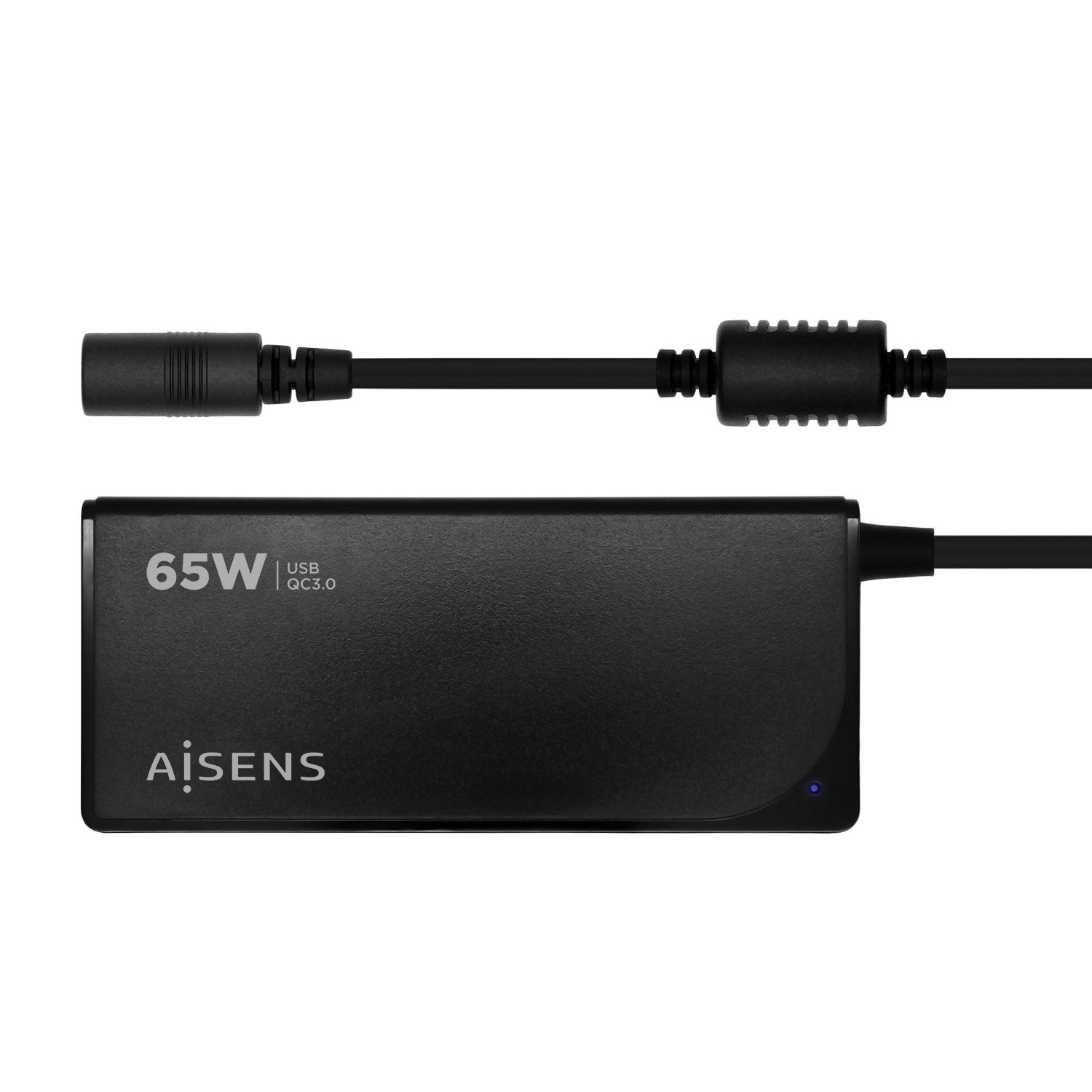 Aisens Cargador 65w Automatico Universal Para Portatil 9 Conectores + Usb-A Qc.3.0 - Negro